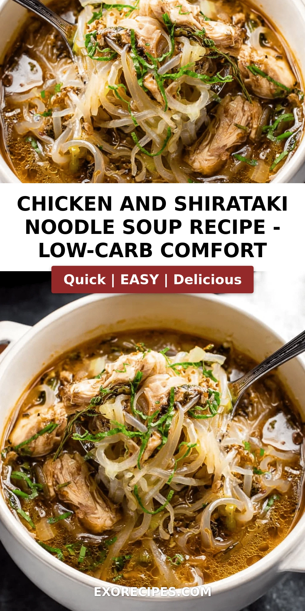 Chicken and Shirataki Noodle Soup: A Low-Carb Comfort in Every Bowl