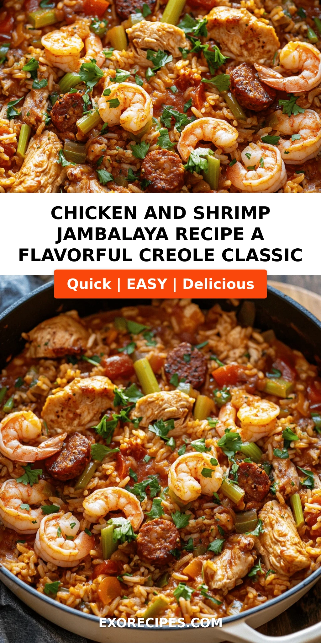 Chicken and Shrimp Jambalaya Recipe A Delicious, Flavorful Creole Classic