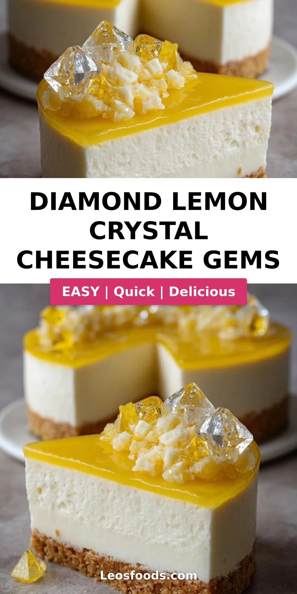 Diamond Lemon Crystal Cheesecake Gems