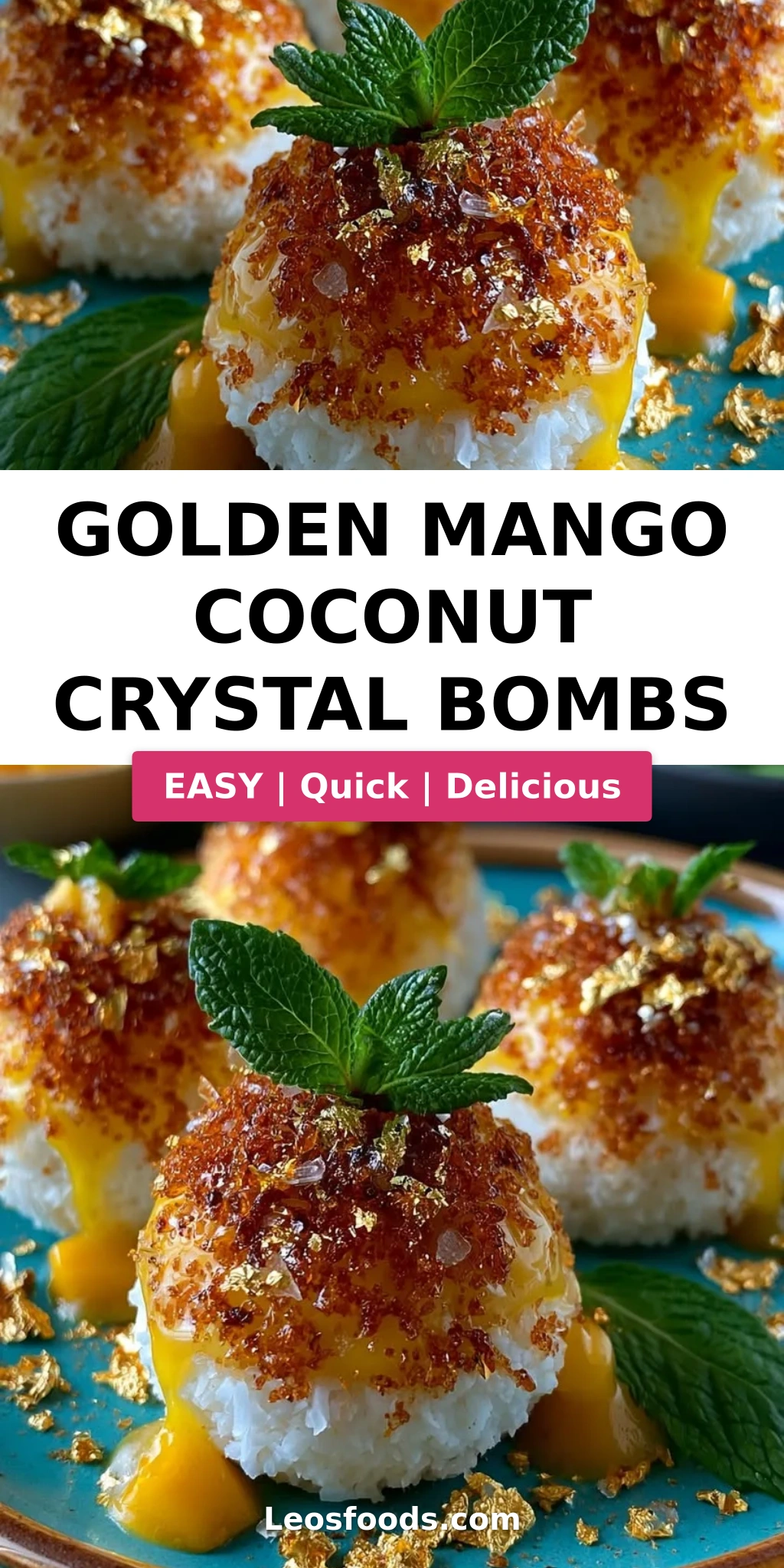 Golden Mango Coconut Crystal Bombs