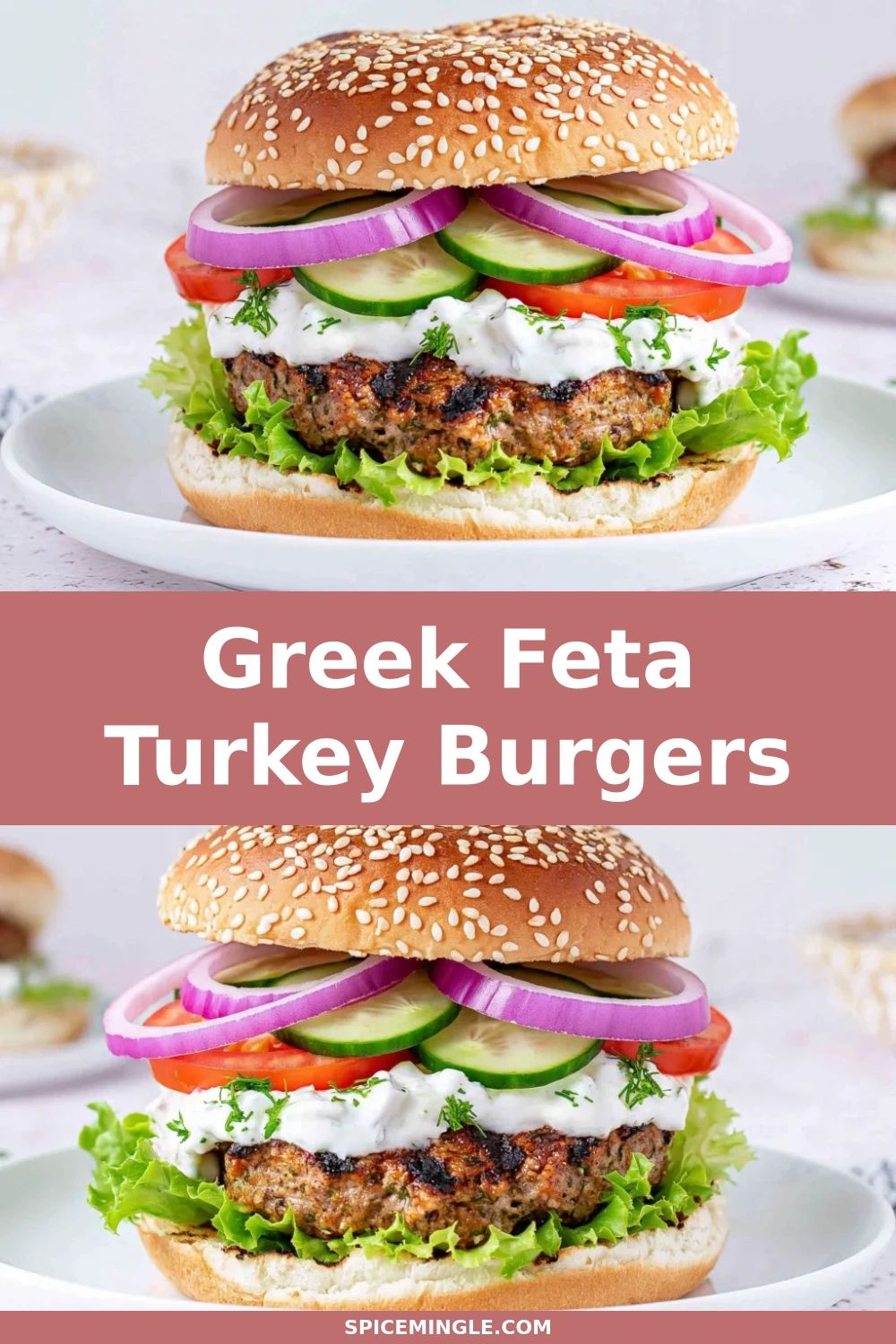 Greek Feta Turkey Burgers