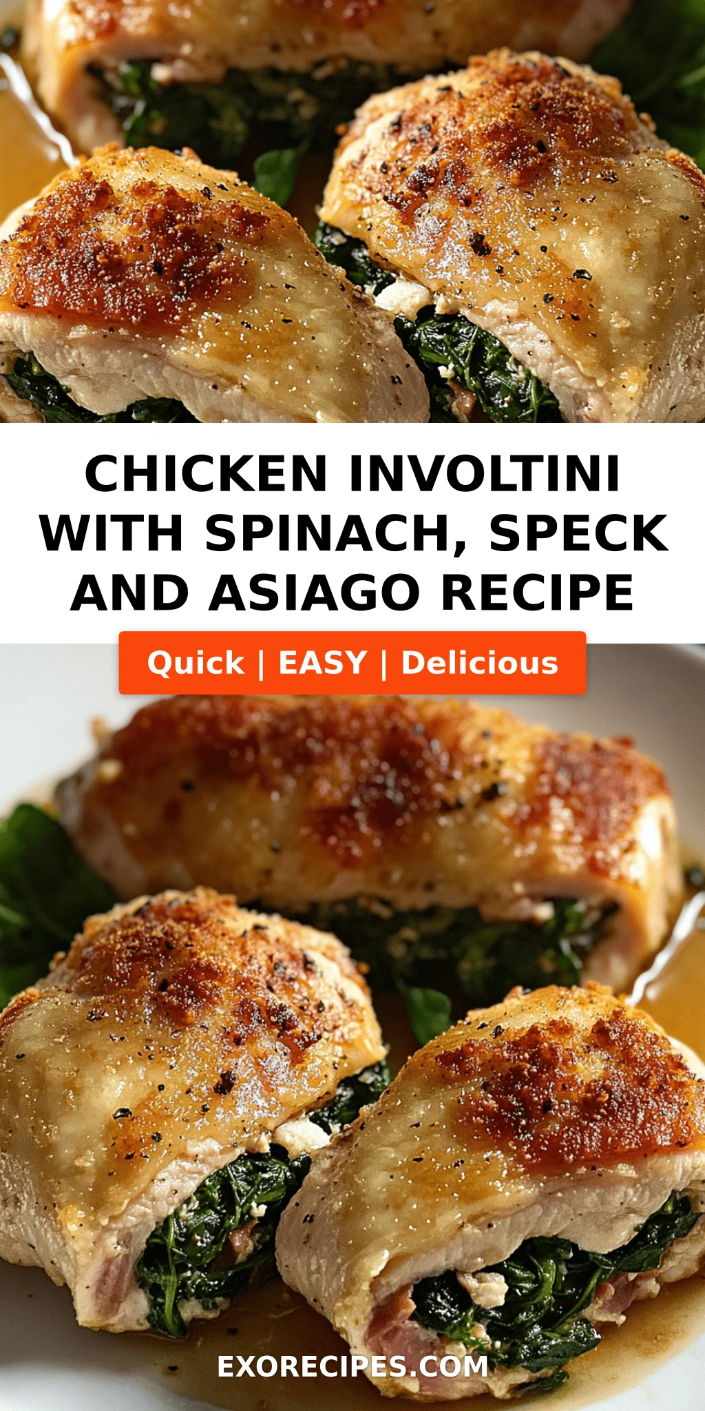 Chicken Involtini with Spinach, Speck, and Asiago: A Flavorful Italian Delight