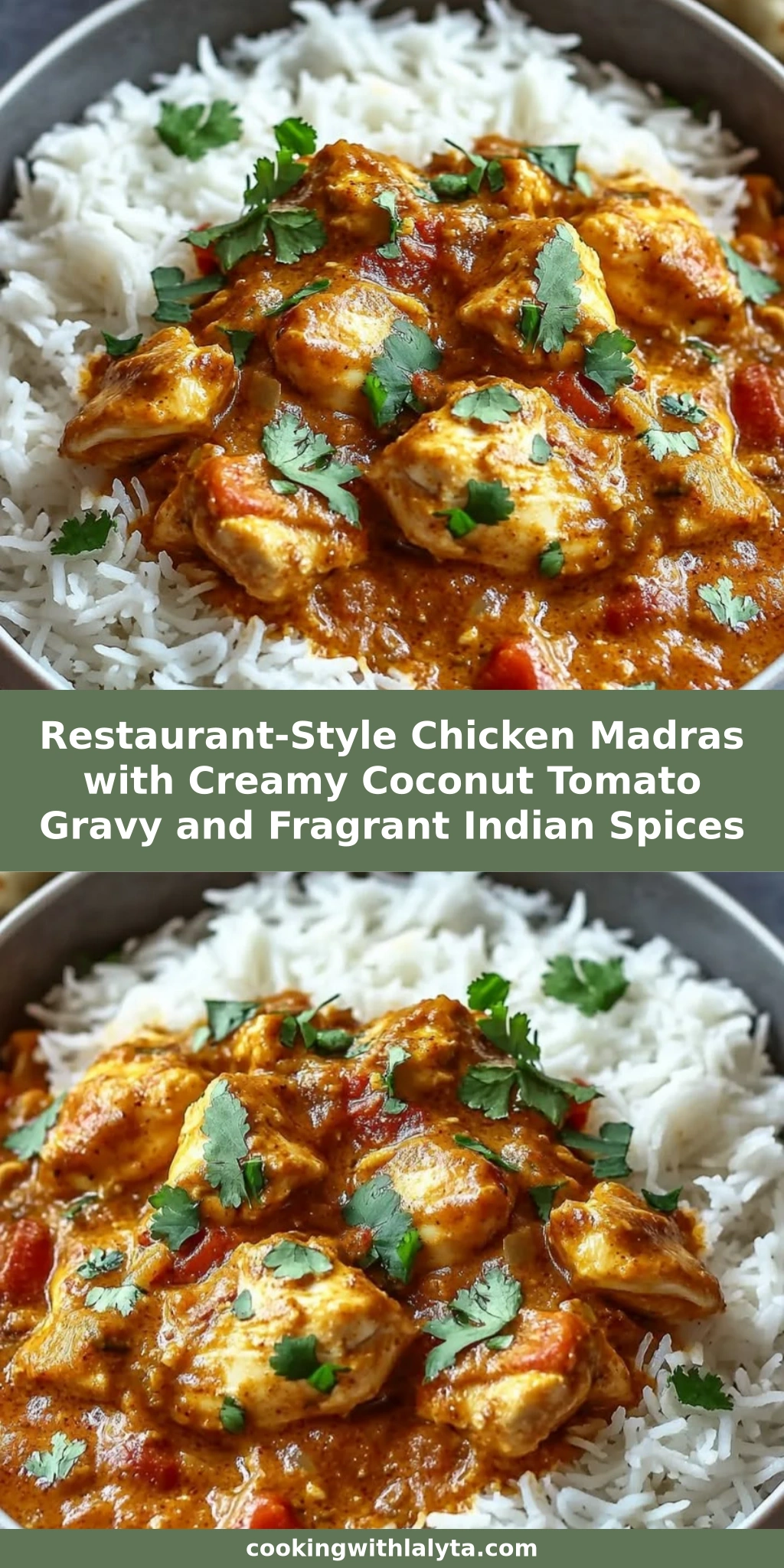 Restaurant-Style Chicken Madras with Creamy Coconut Tomato Gravy and Fragrant Indian Spices
