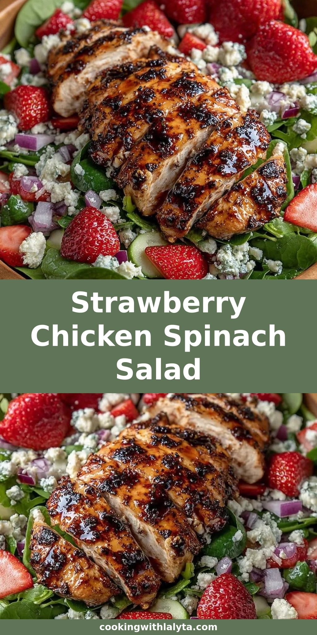 Strawberry Chicken Spinach Salad