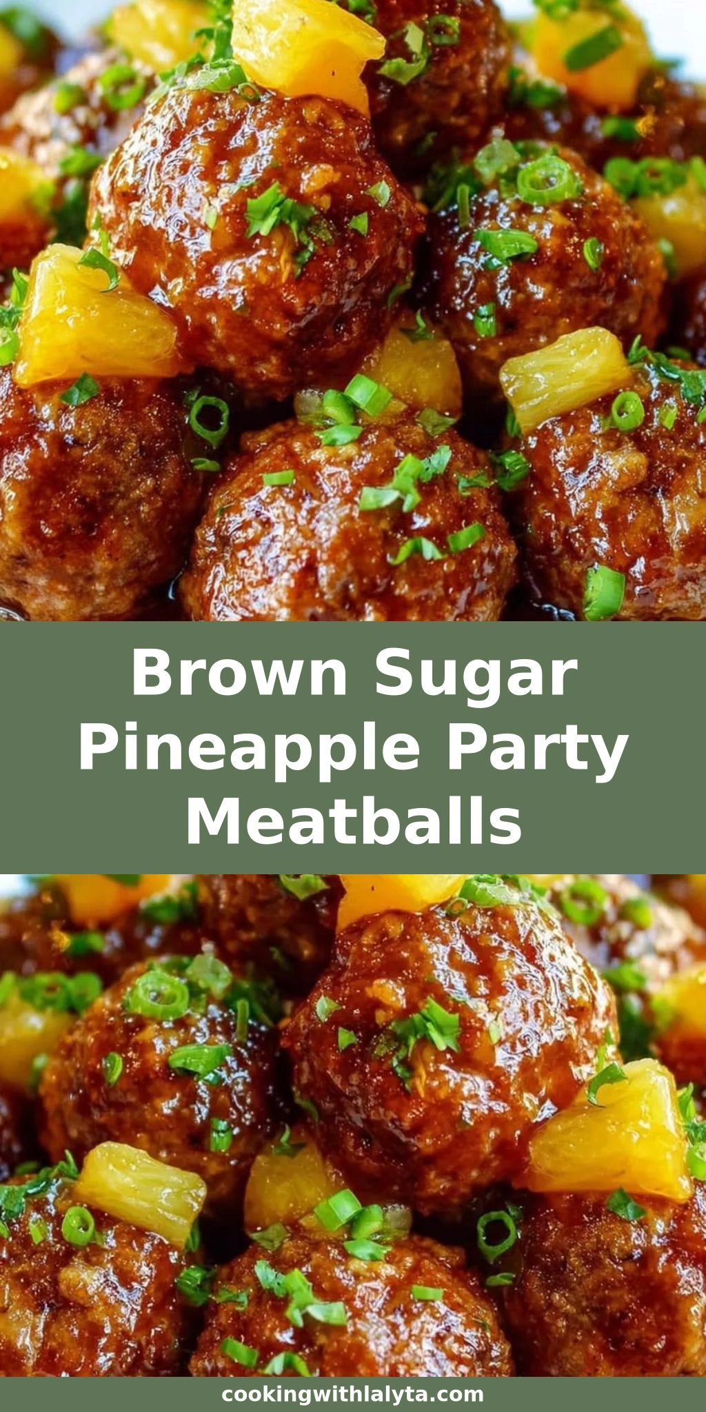 Brown Sugar Pineapple Party Meatballs