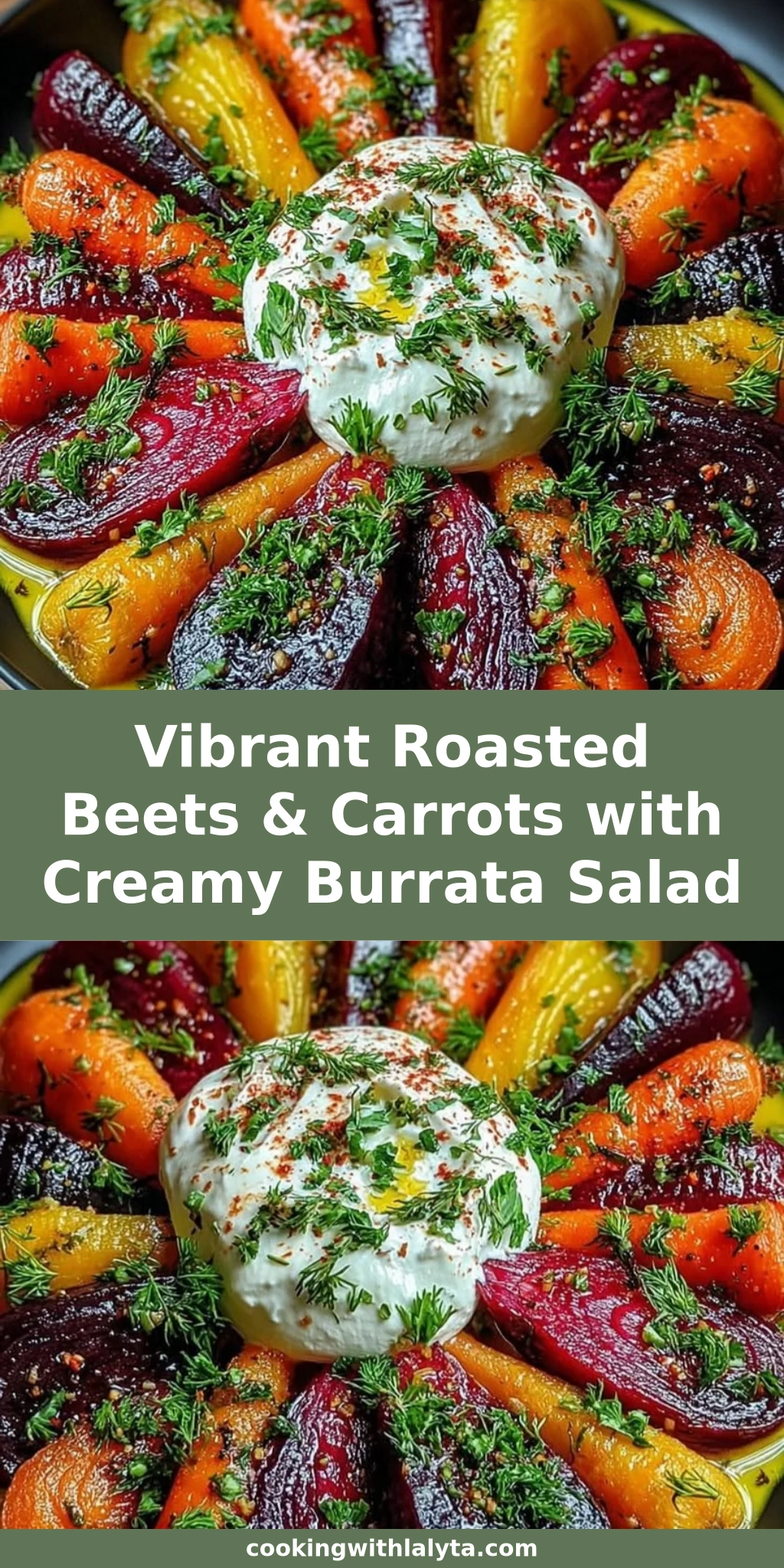 Vibrant Roasted Beets & Carrots with Creamy Burrata Salad