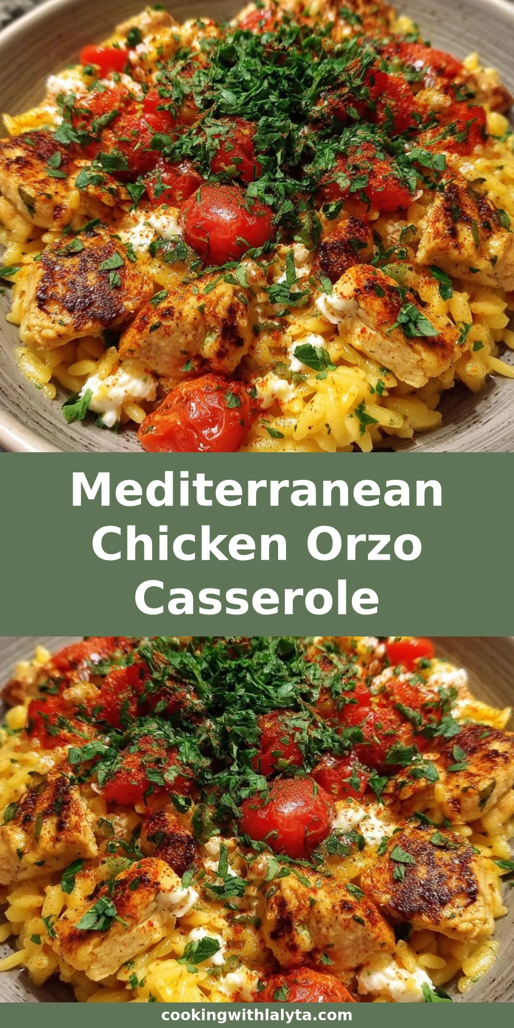 Mediterranean Chicken Orzo Casserole