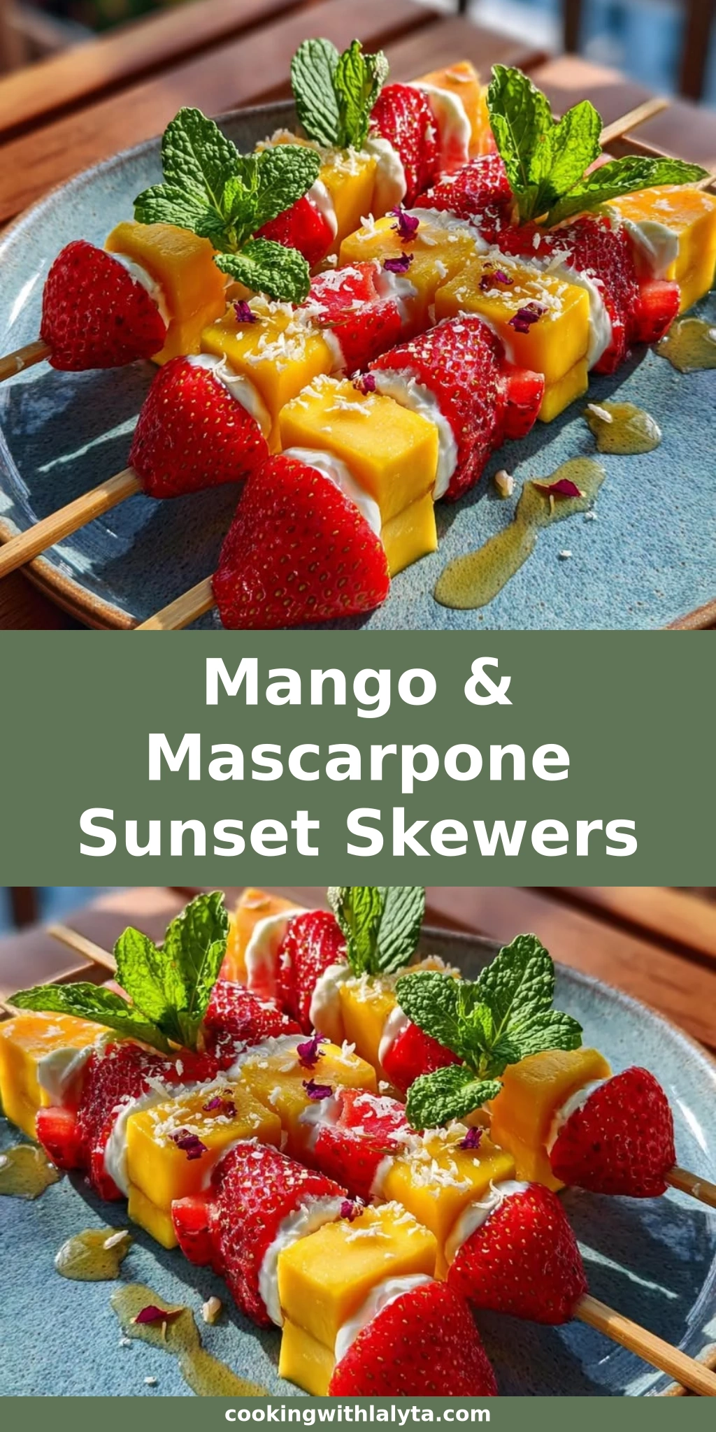 Mango & Mascarpone Sunset Skewers