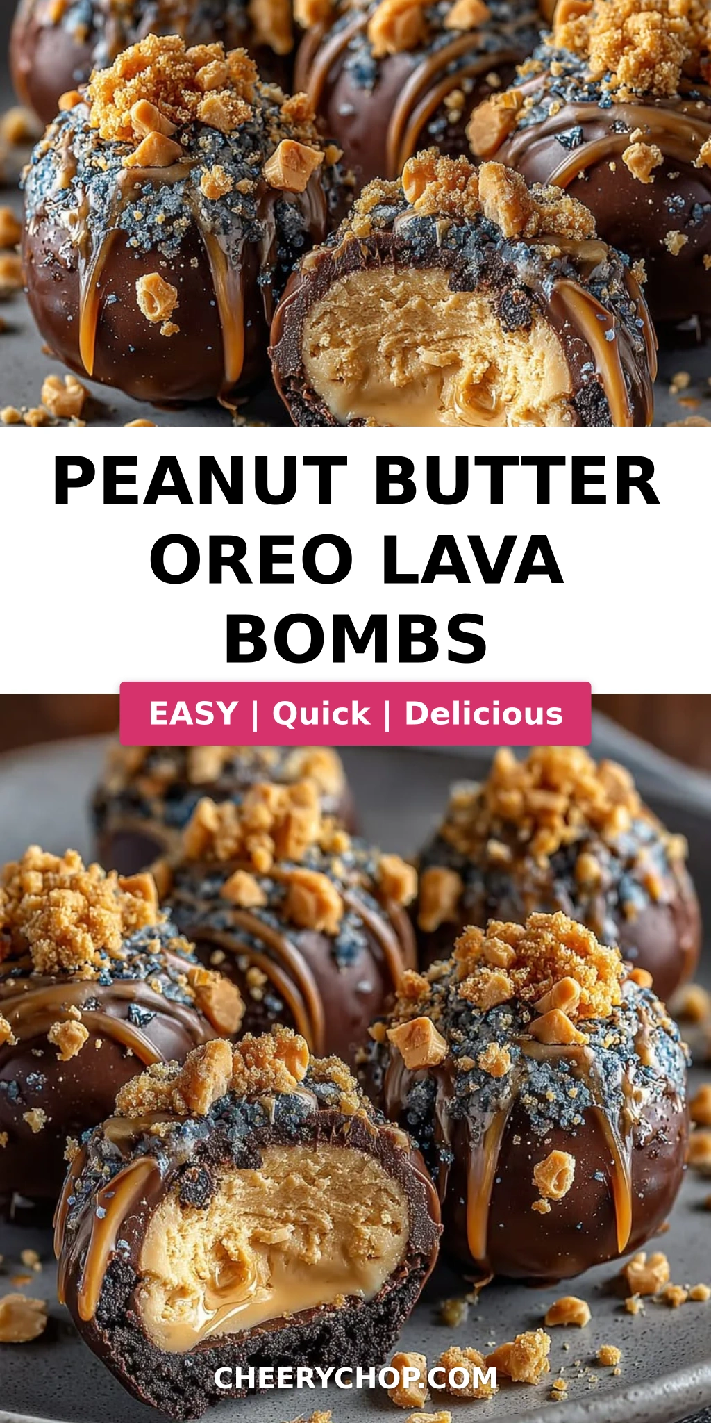 Peanut Butter Oreo Lava Bombs
