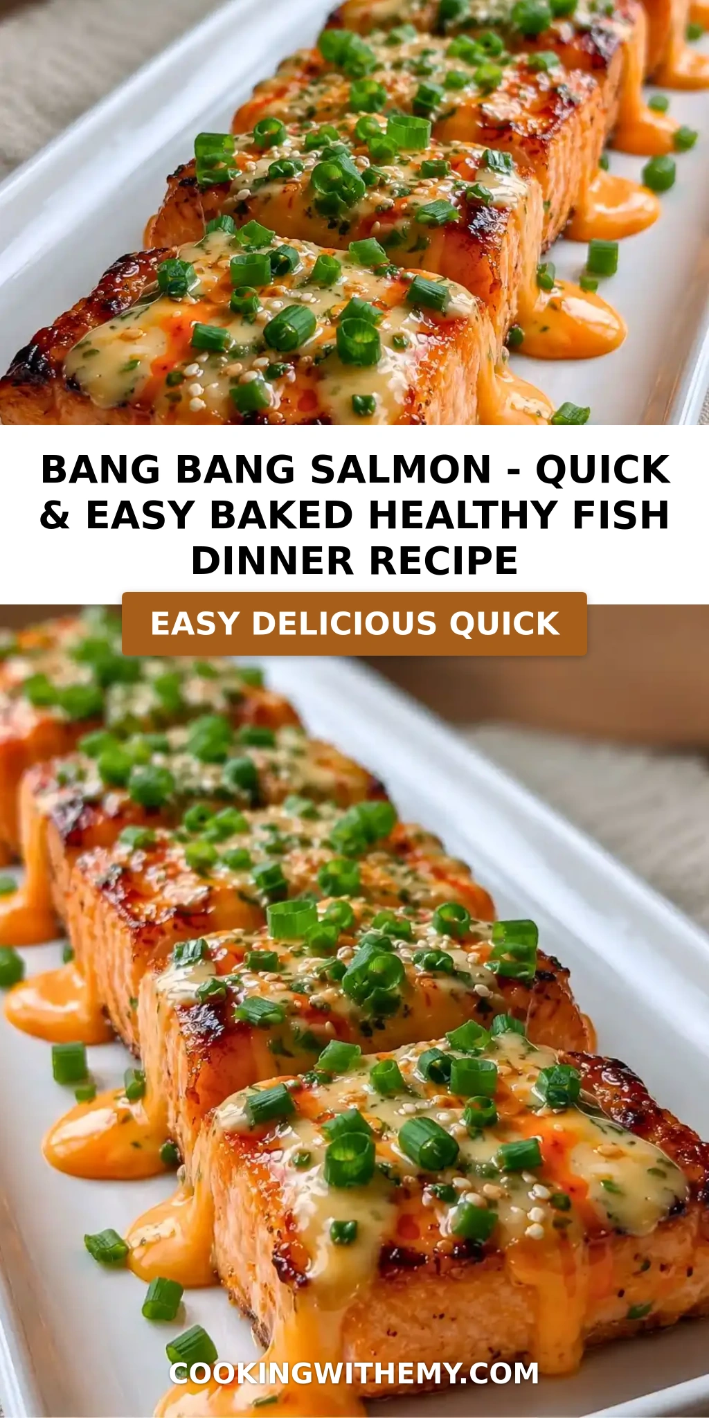 Bang Bang Salmon - Quick & Easy Baked Healthy Fish Dinner Recipe