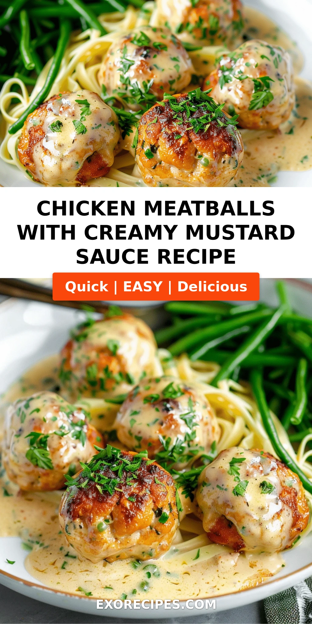 Chicken Meatballs with Creamy Mustard Sauce