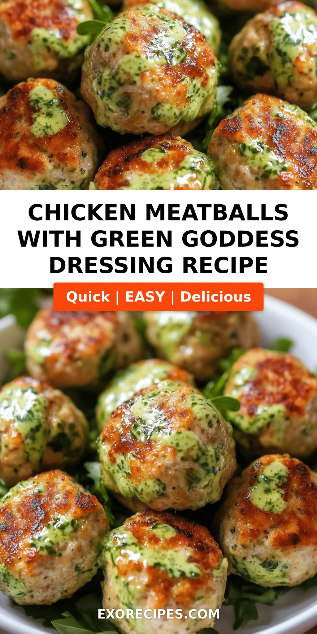Chicken Meatballs with Green Goddess Dressing A Fresh Twist on Comfort Food