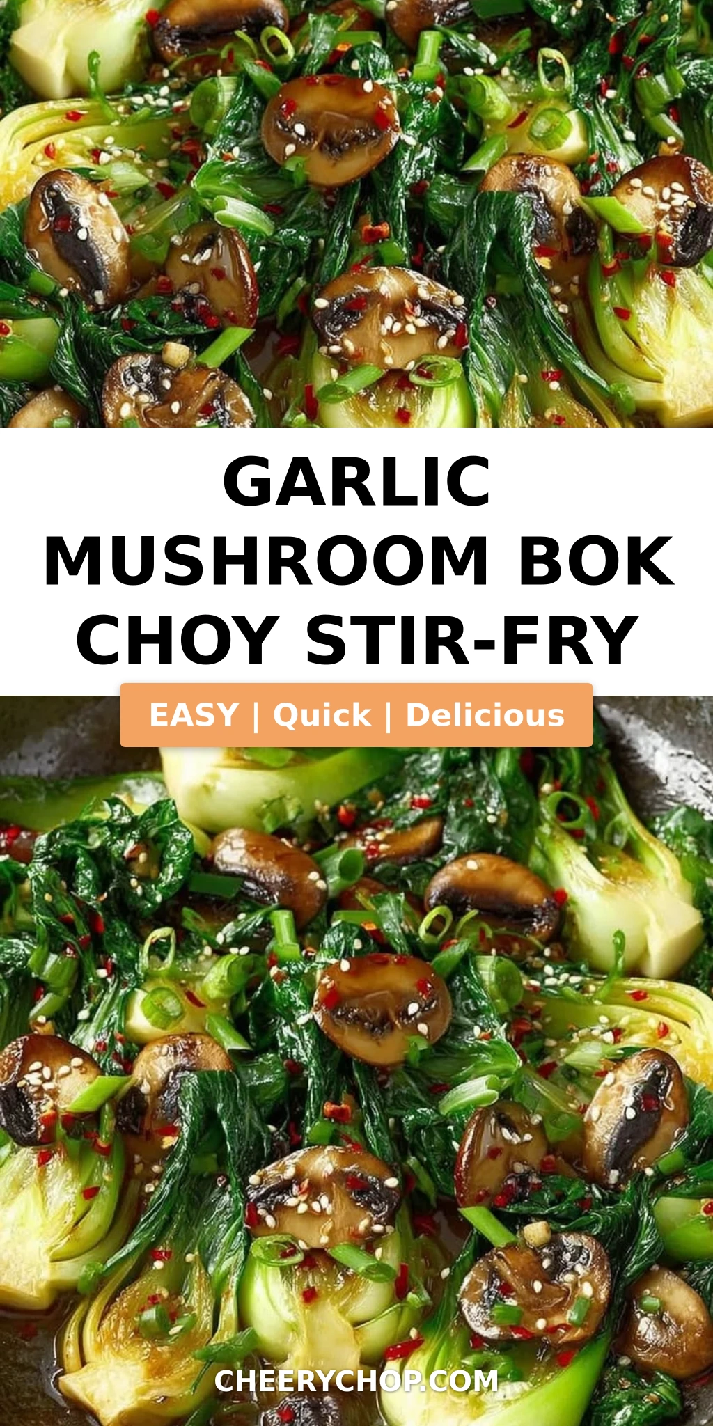 Garlic Mushroom Bok Choy Stir-Fry