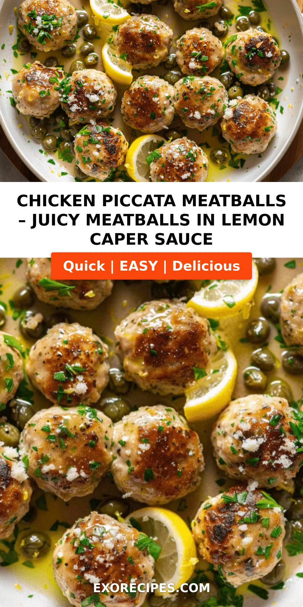 Chicken Piccata Meatballs