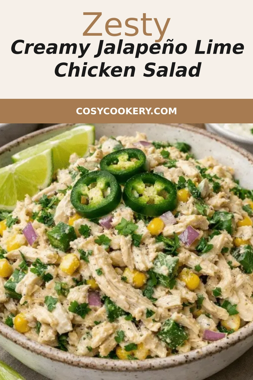 Zesty Creamy Jalapeño Lime Chicken Salad