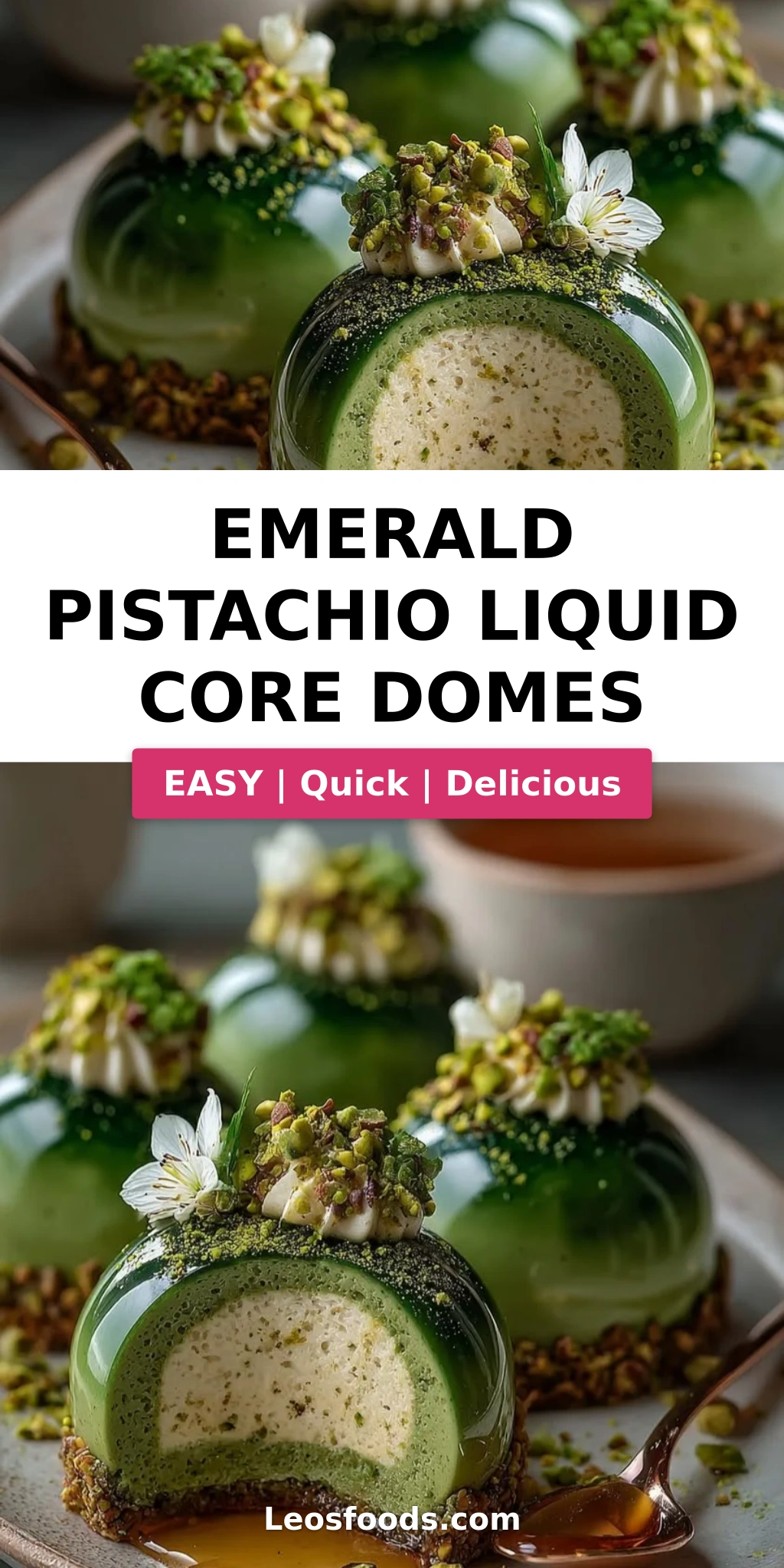 Emerald Pistachio Liquid Core Domes