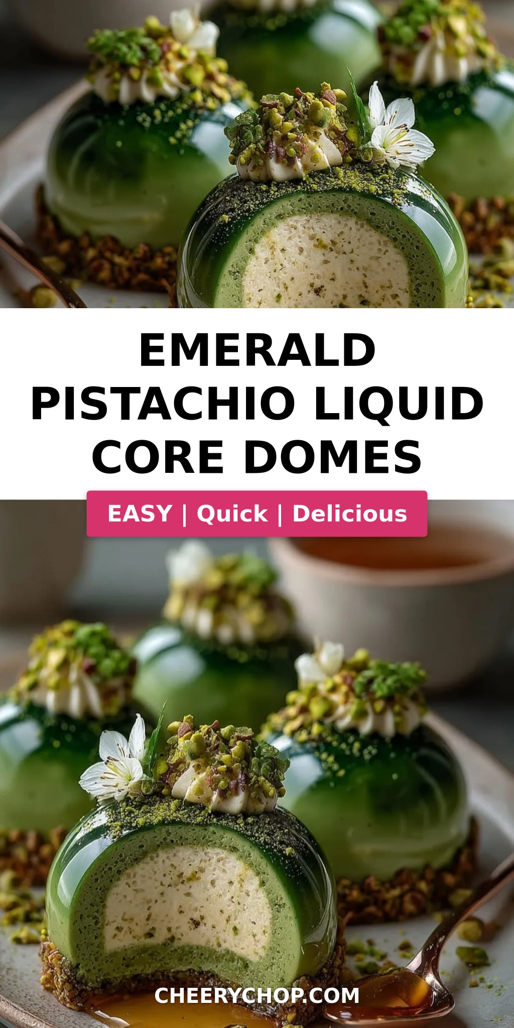 Emerald Pistachio Liquid Core Domes