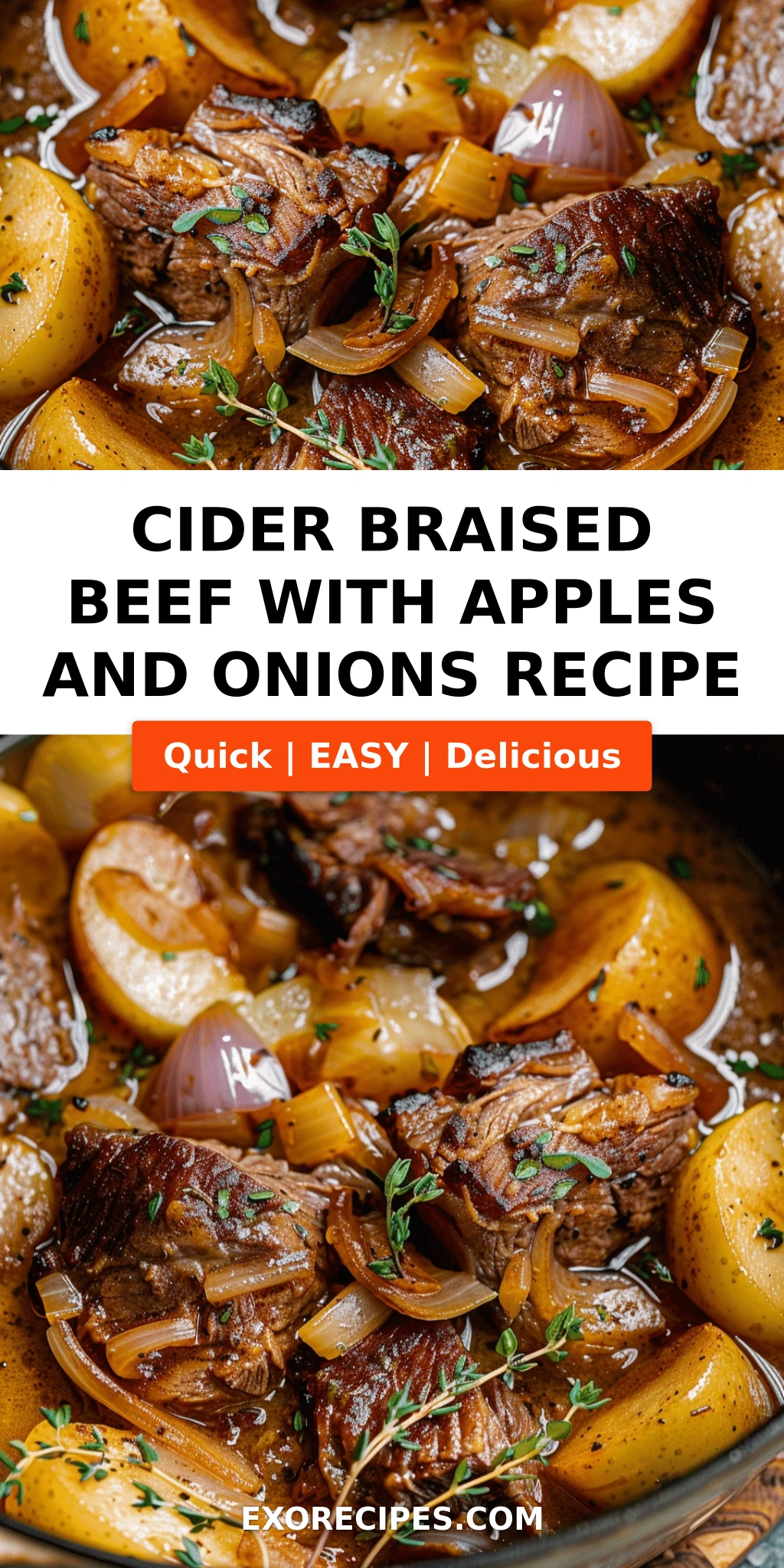 Cider Braised Beef with Apples and Onions: A Cozy, Flavor-Packed Comfort Dish
