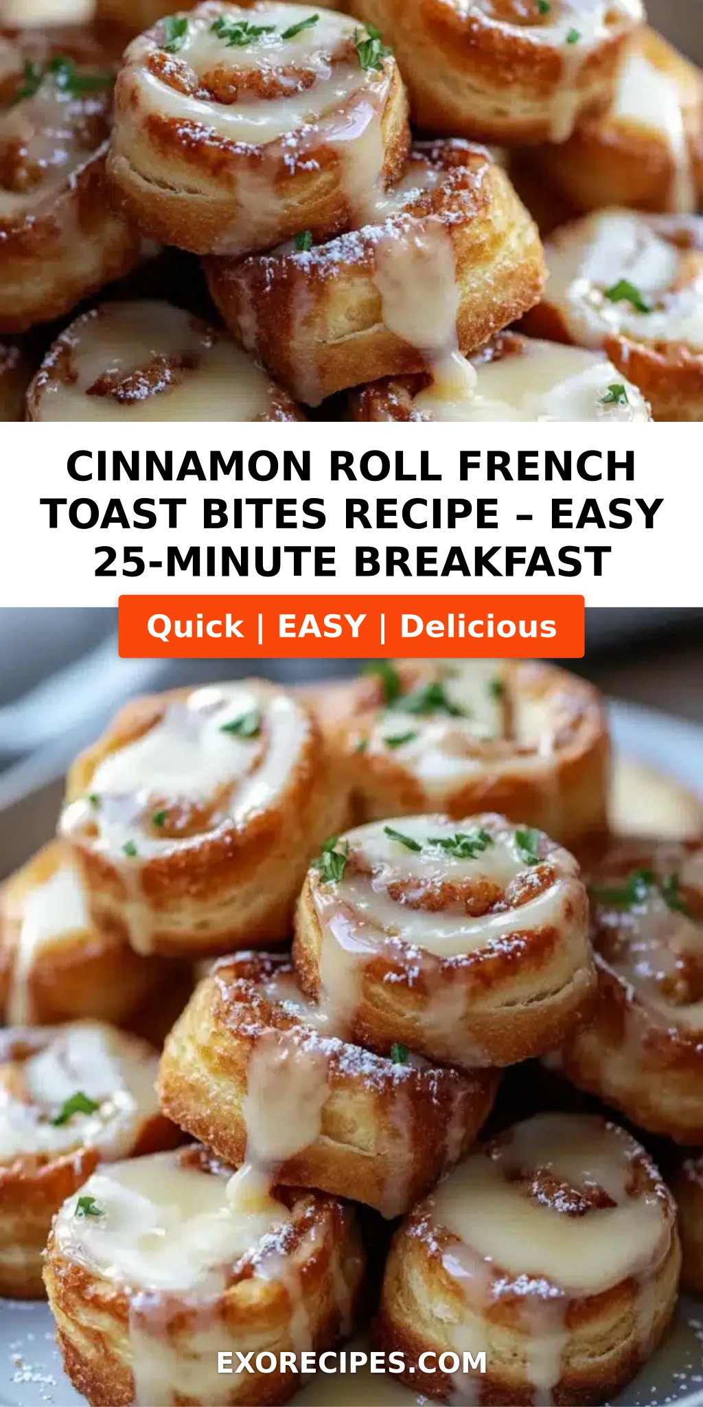 Cinnamon Roll French Toast Bites