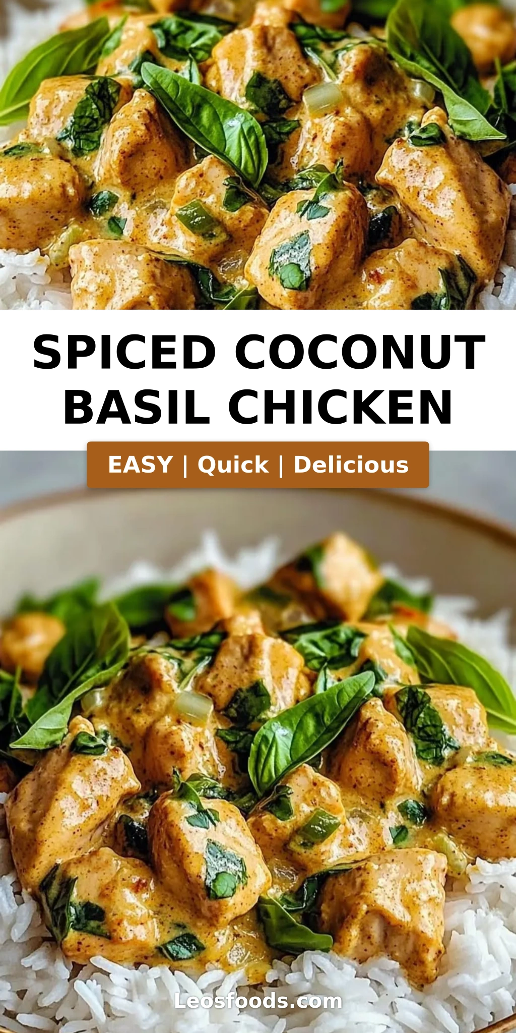 Spiced Coconut Basil Chicken