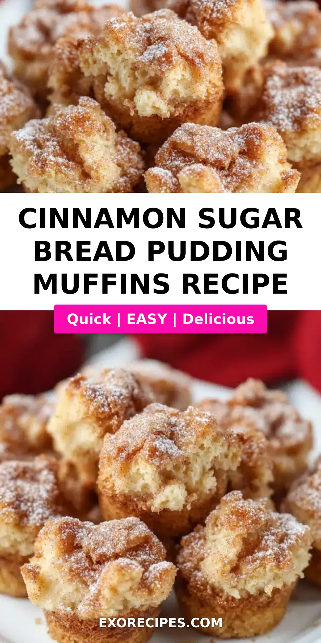 Cinnamon Sugar Bread Pudding Muffins