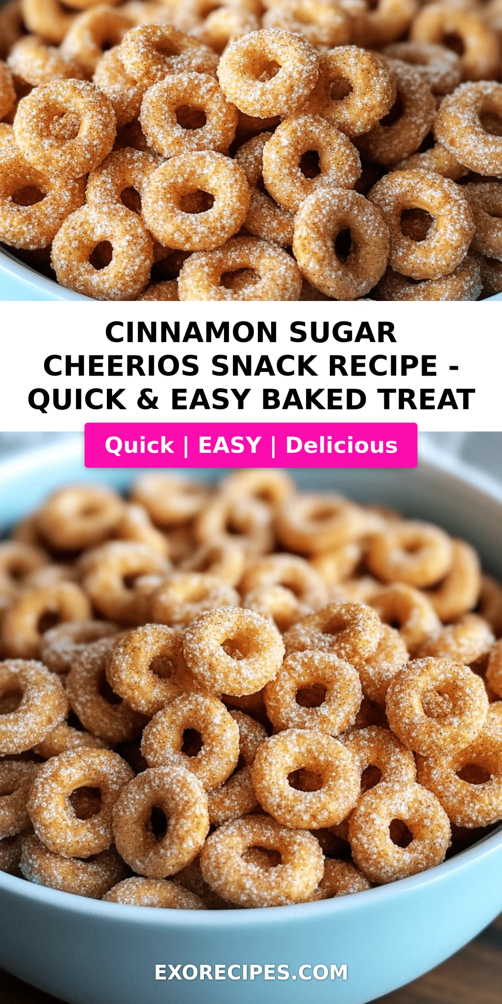 Cinnamon Sugar Cheerios Snack Recipe