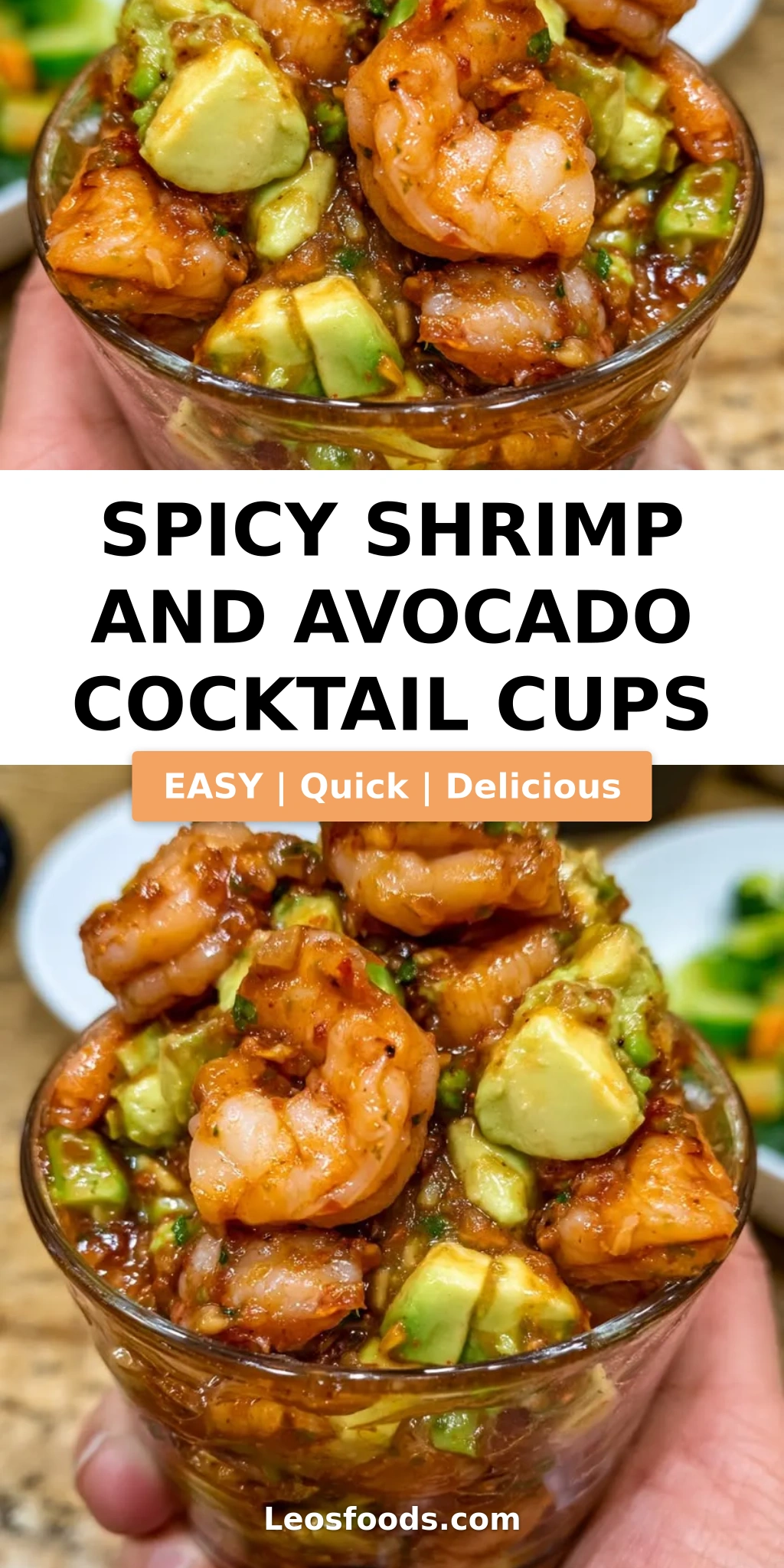 Spicy Shrimp and Avocado Cocktail Cups