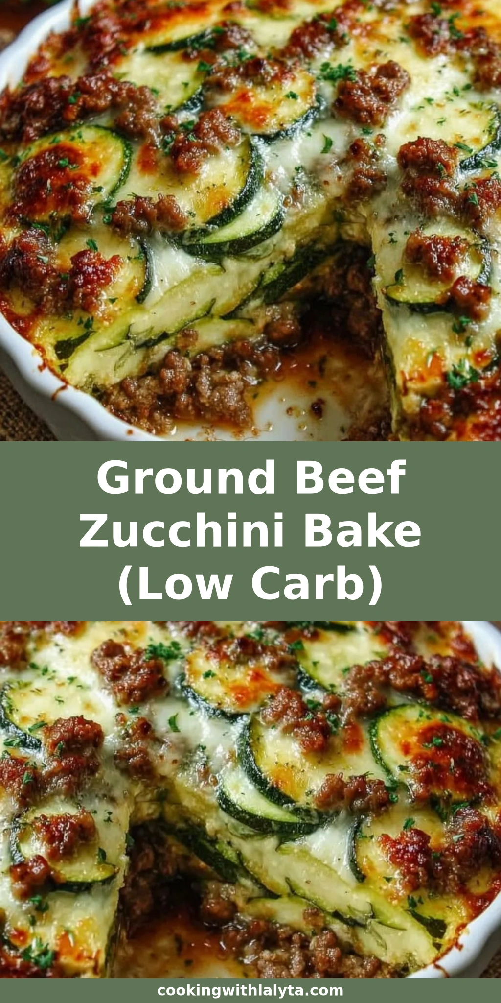 Ground Beef Zucchini Bake (Low Carb)