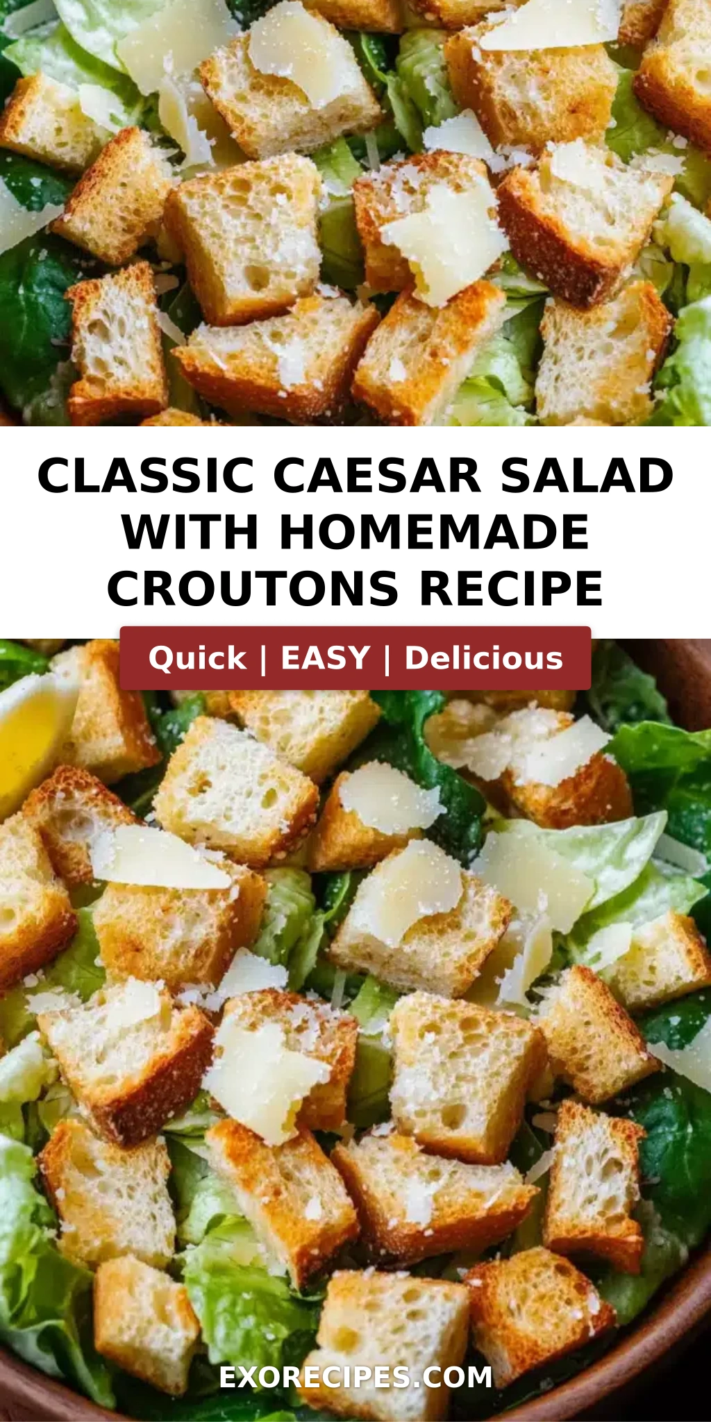 Classic Caesar Salad with Homemade Croutons A Fresh Twist on a Timeless Favorite