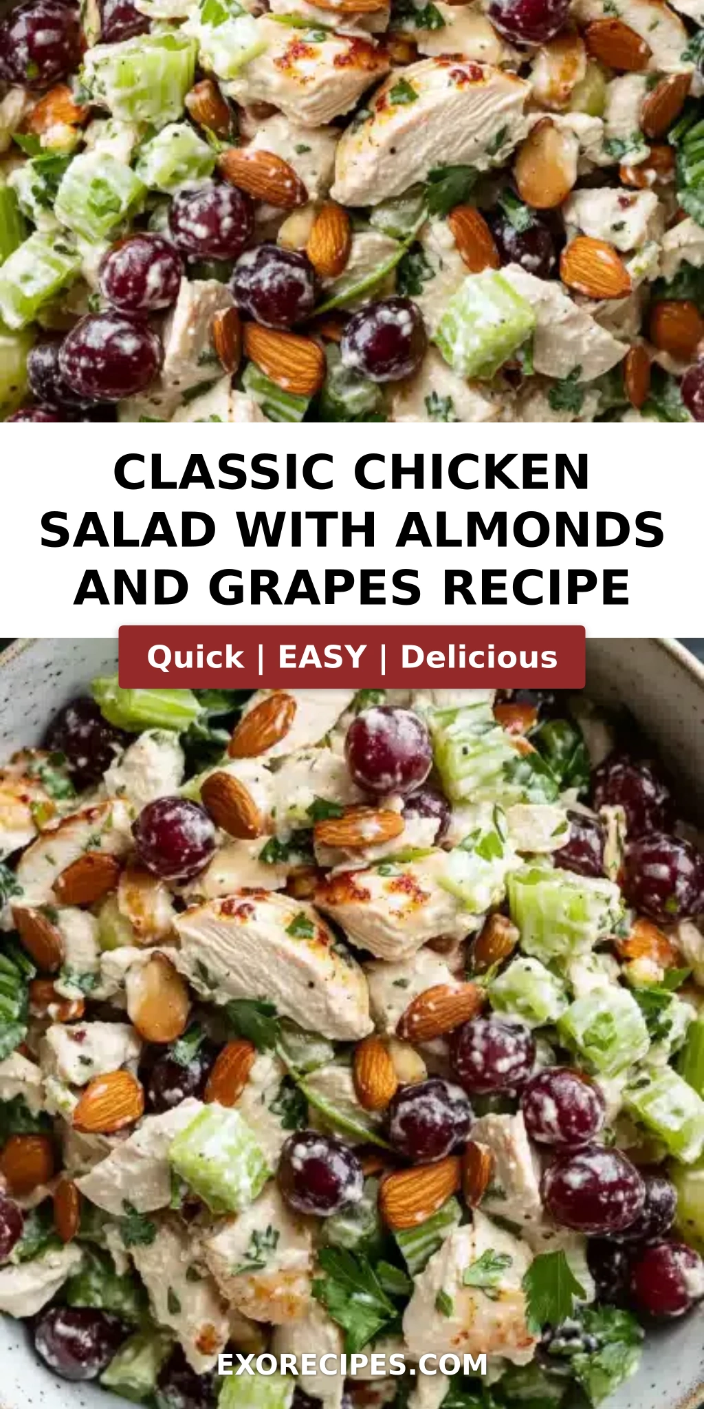 Classic Chicken Salad with Almonds and Grapes