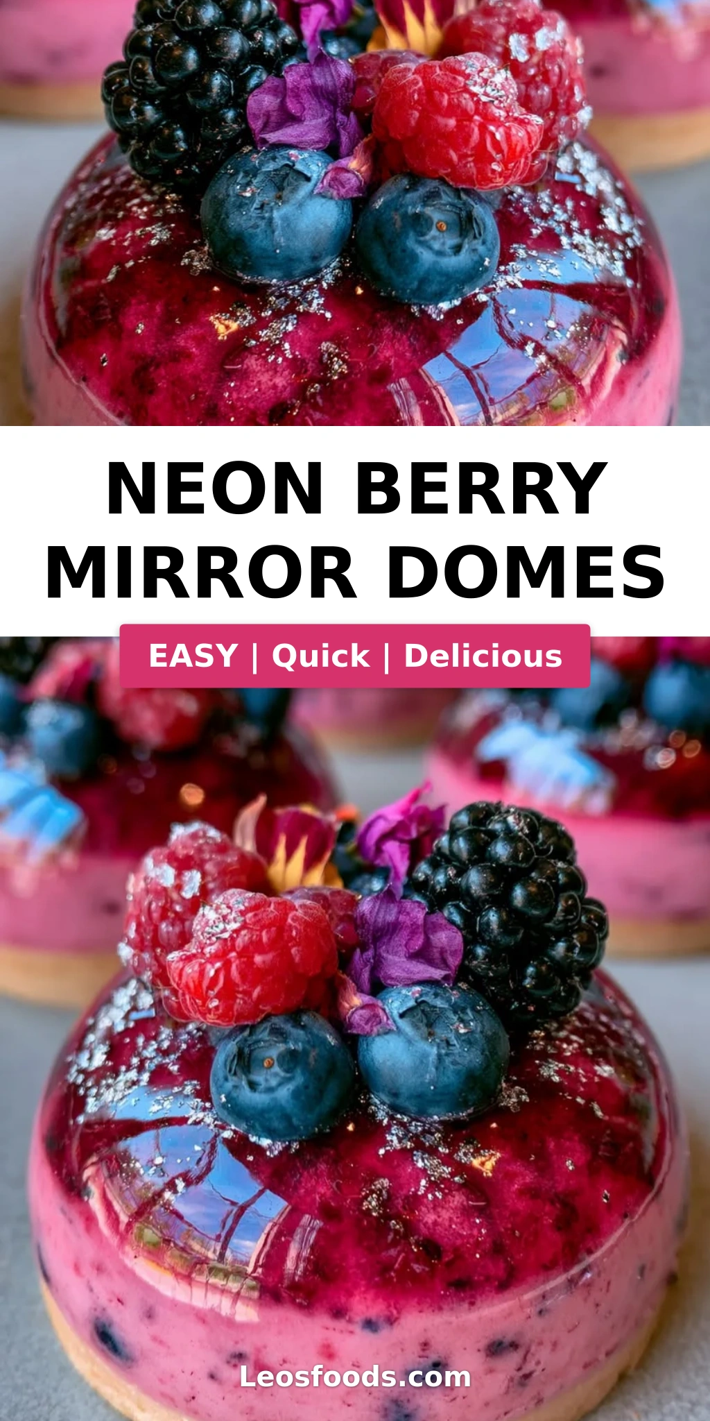 Neon Berry Mirror Domes