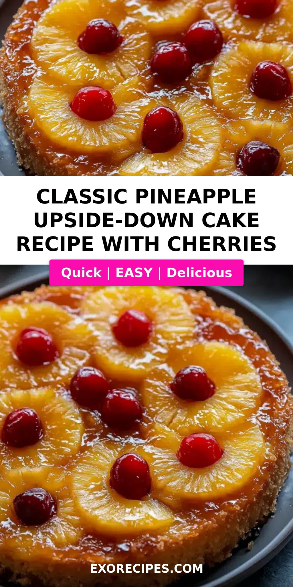 Classic Pineapple Upside-Down Cake with Cherries: A Timeless Holiday Dessert to Savor