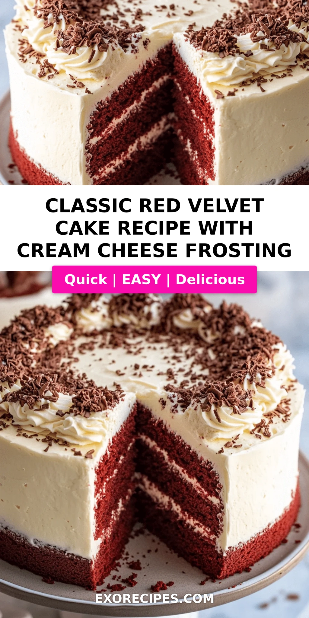 Classic Red Velvet Cake Recipe with Cream Cheese Frosting