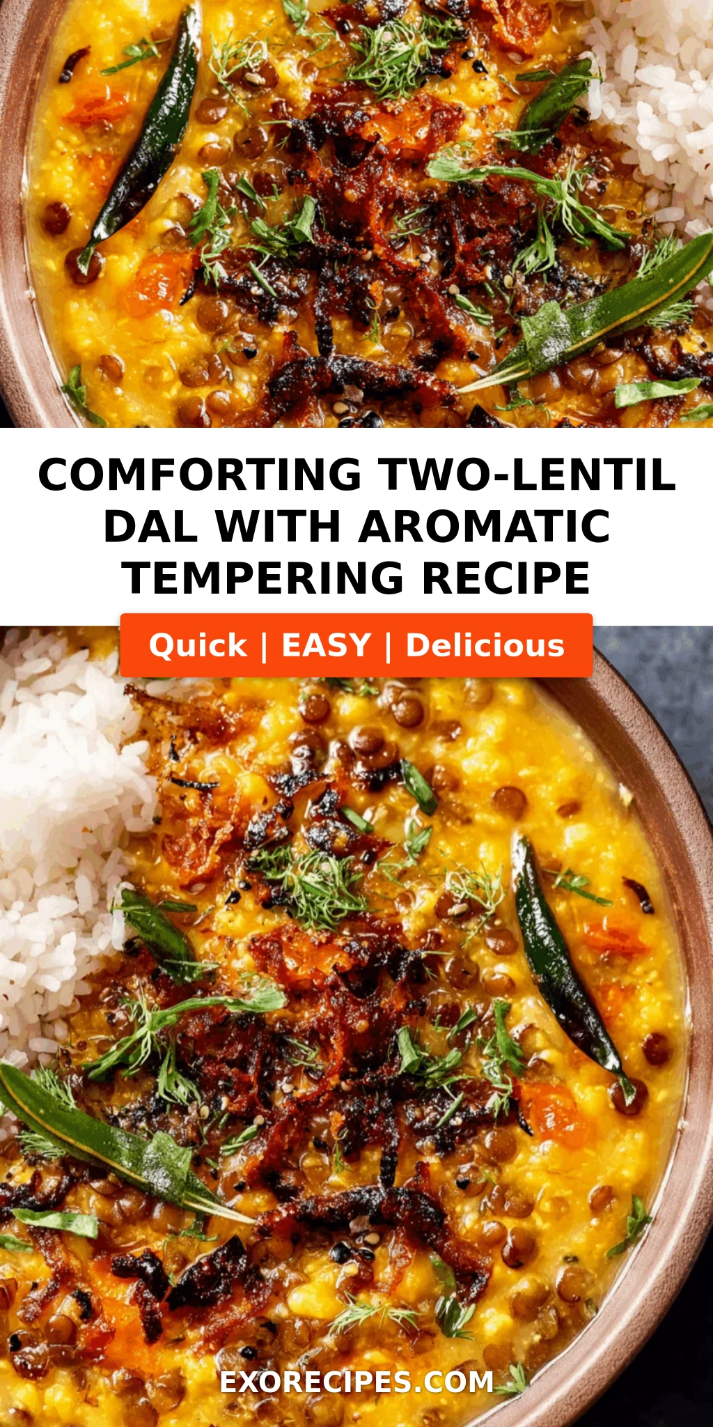 Comforting Two-Lentil Dal with Aromatic Tempering