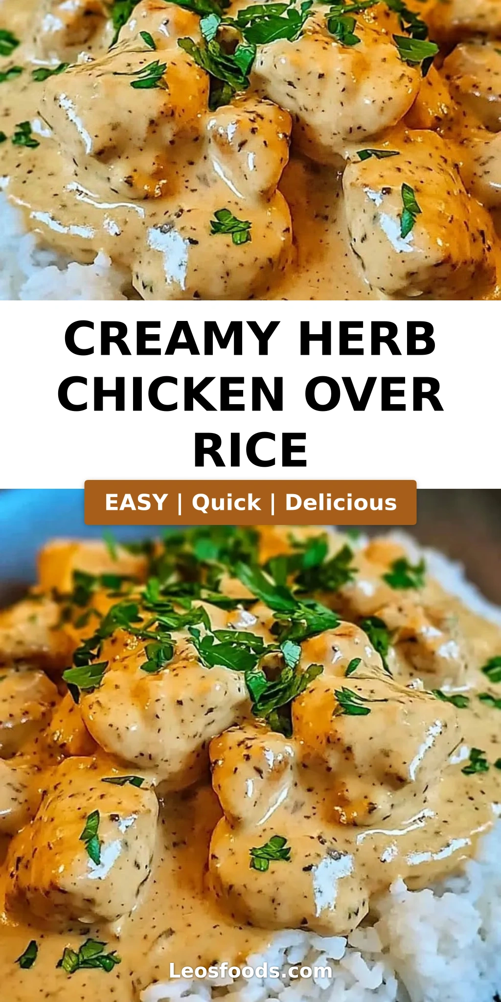 Creamy Herb Chicken over Rice