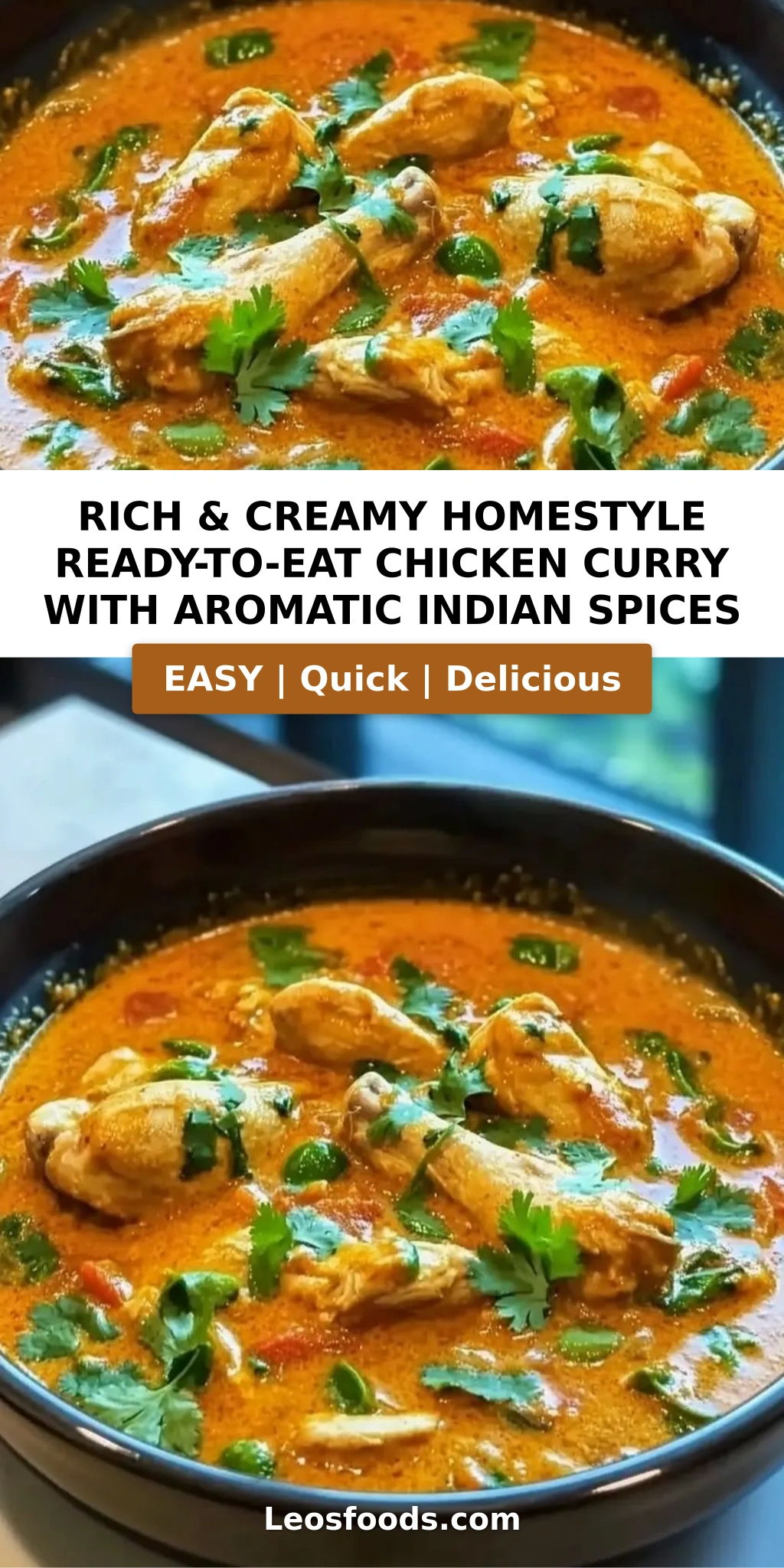 Rich & Creamy Homestyle Ready-to-Eat Chicken Curry with Aromatic Indian Spices
