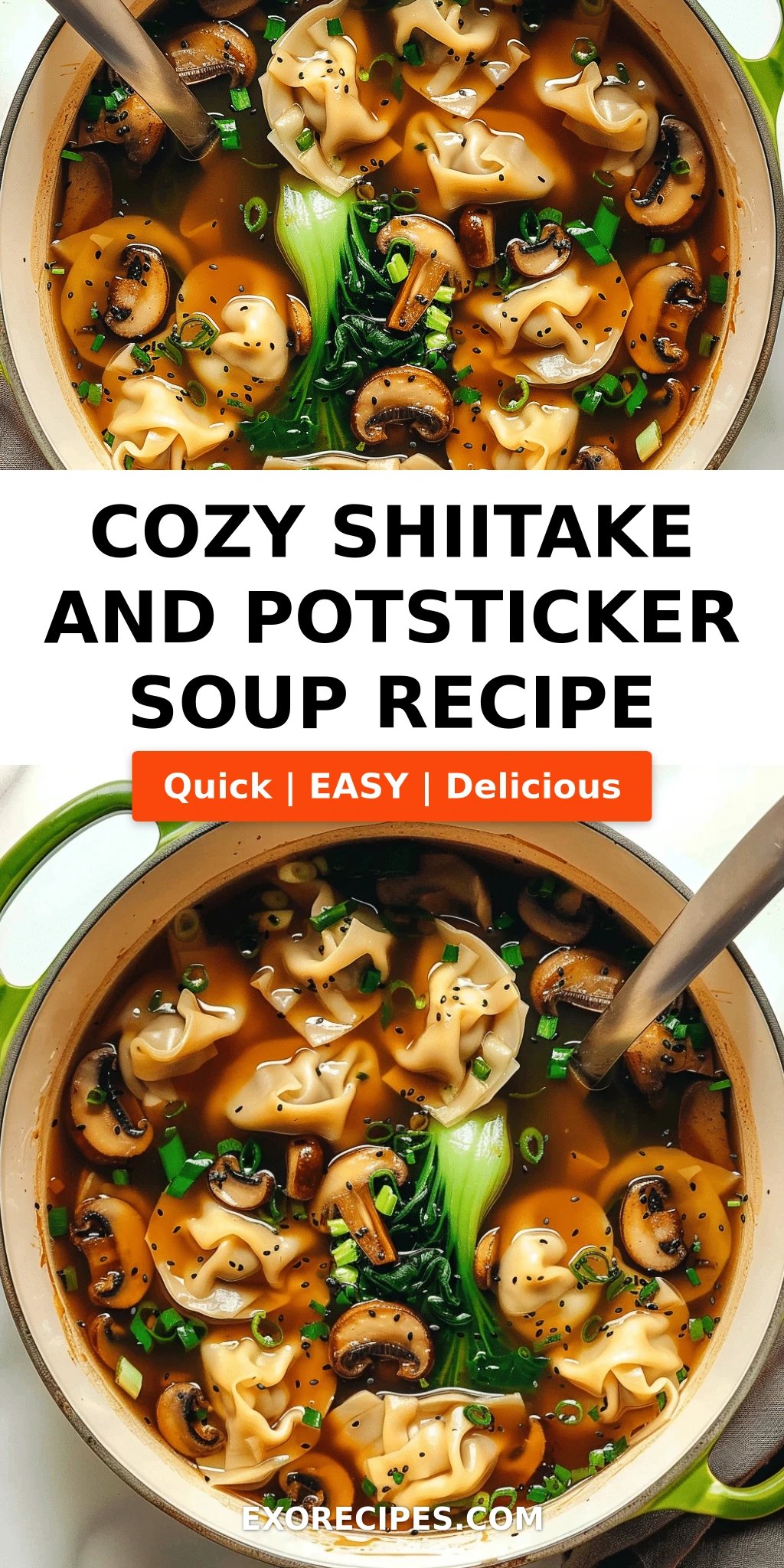 Cozy Shiitake and Potsticker Soup Recipe