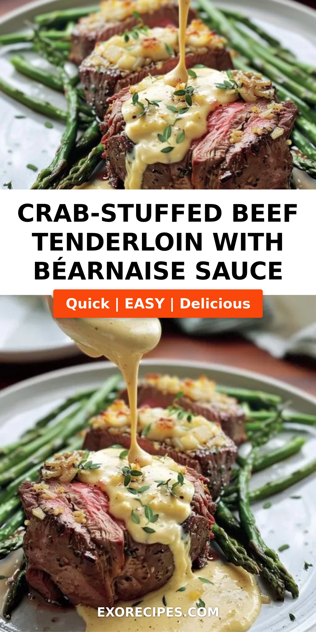 Crab-Stuffed Beef Tenderloin with Béarnaise Bliss