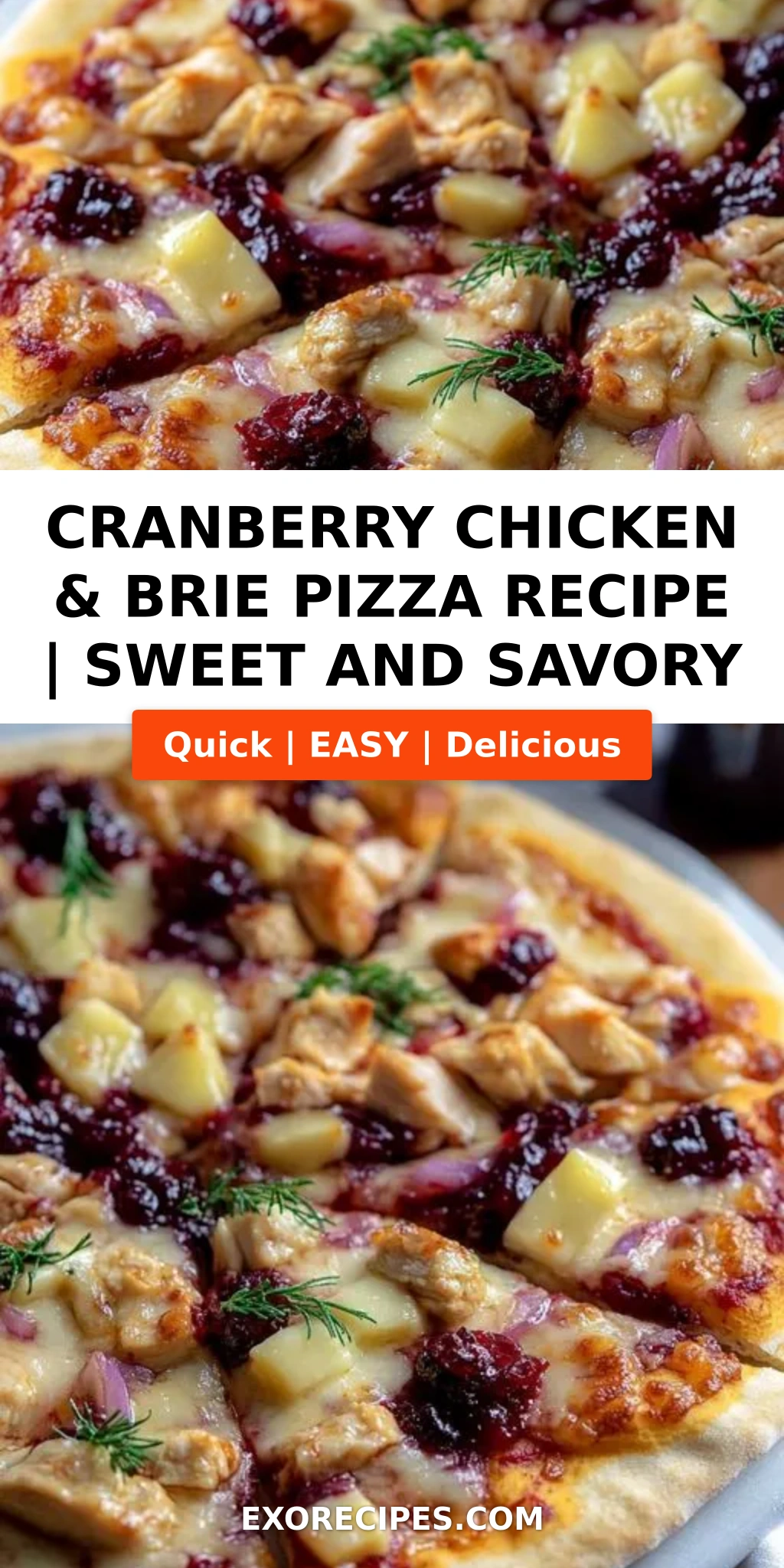Cranberry Chicken & Brie Pizza