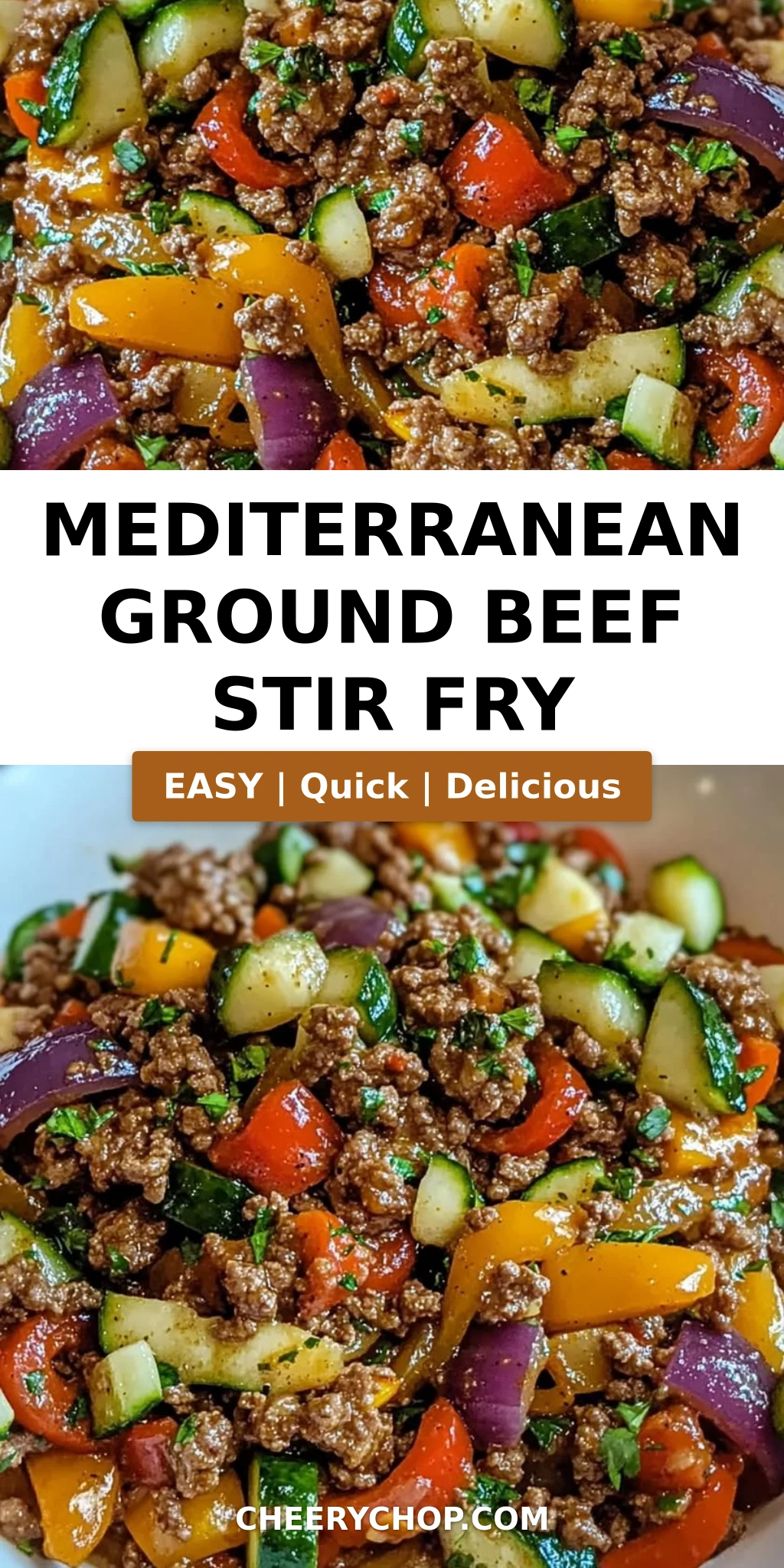 Mediterranean Ground Beef Stir Fry