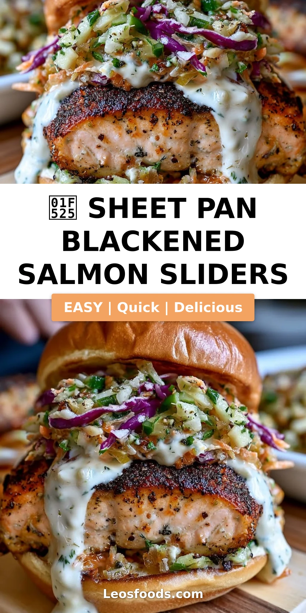 🔥 Sheet Pan Blackened Salmon Sliders