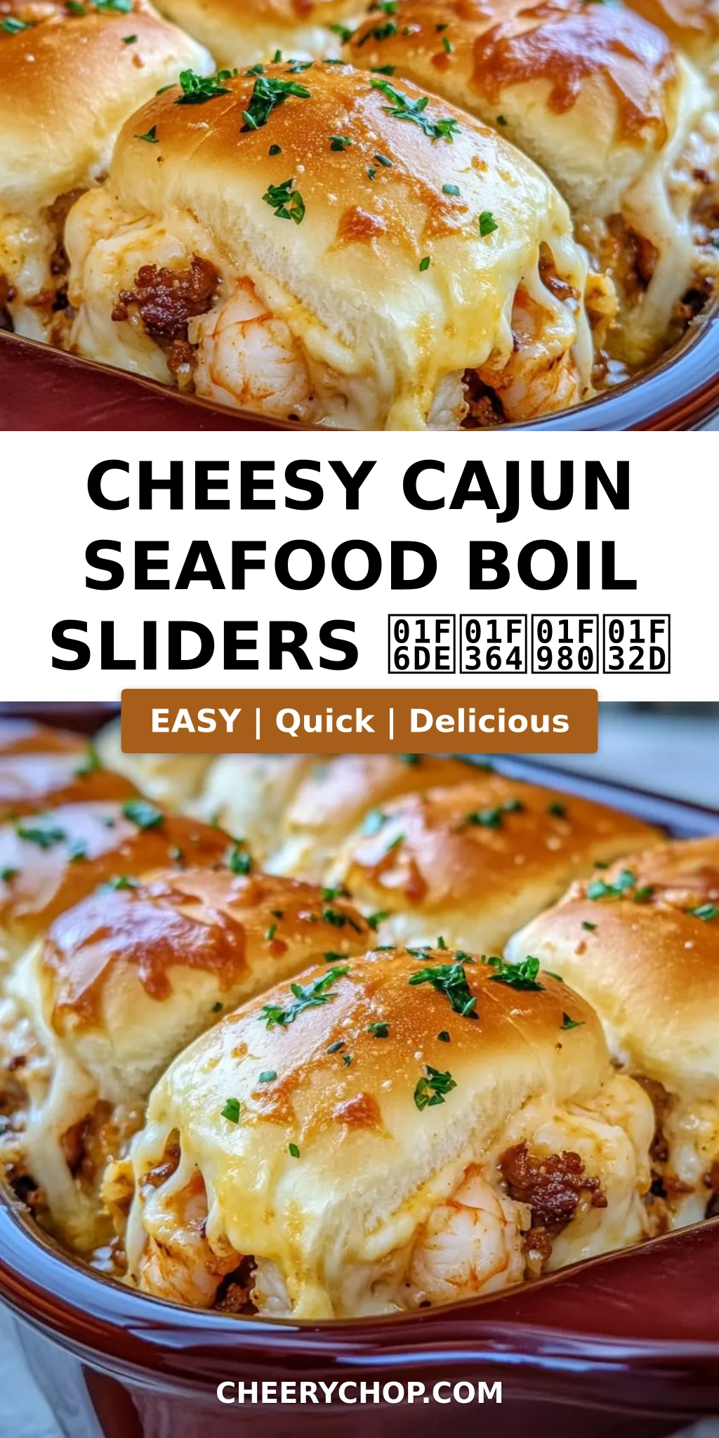 Cheesy Cajun Seafood Boil Sliders 🛞🍤🦀🌭