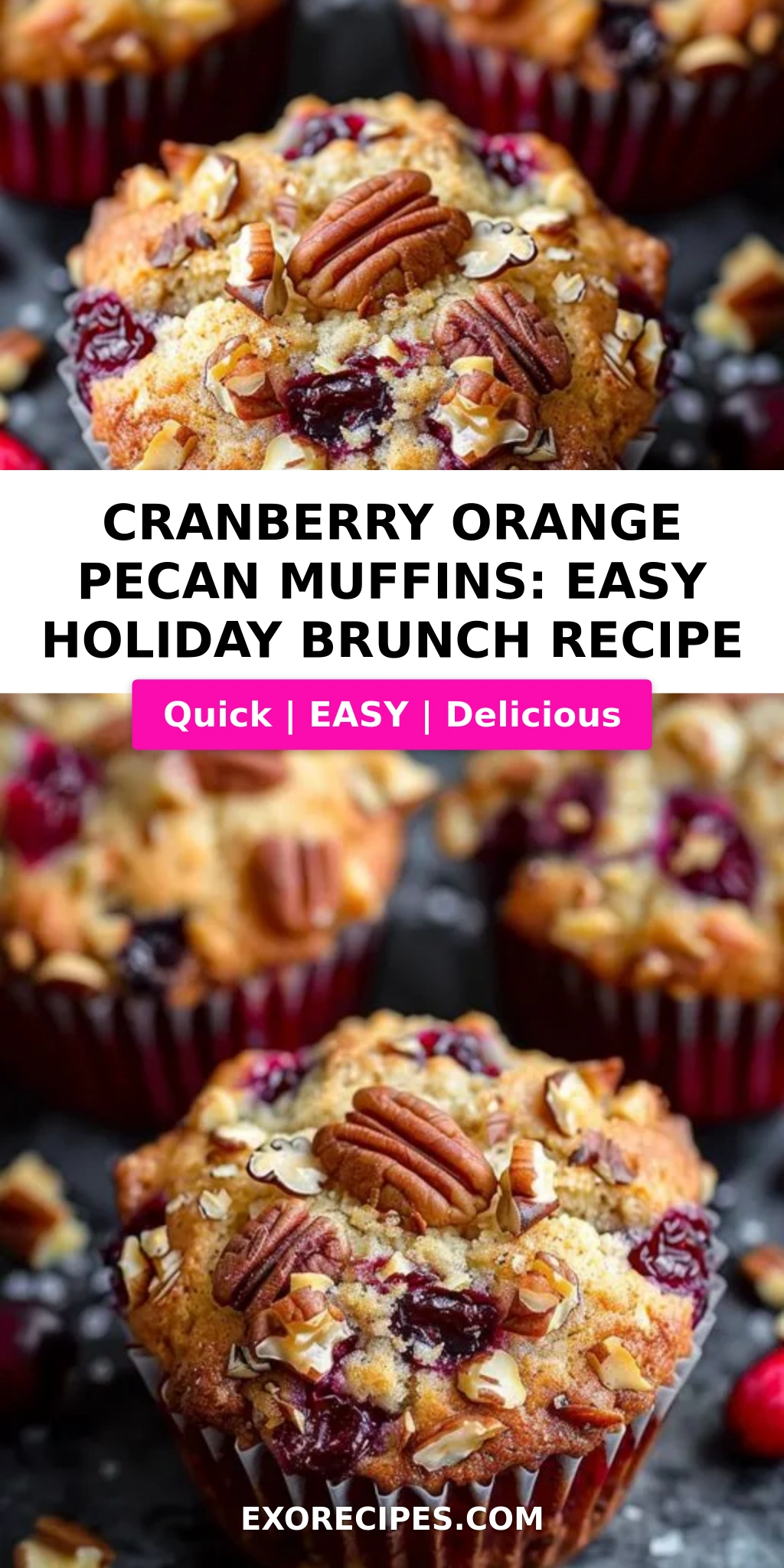 Cranberry, Orange & Pecan Muffins