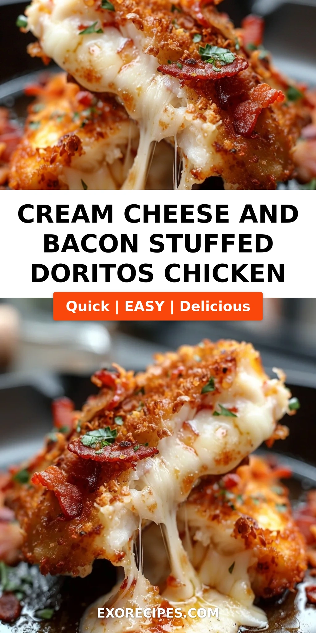 Cream Cheese and Bacon Stuffed Doritos Chicken