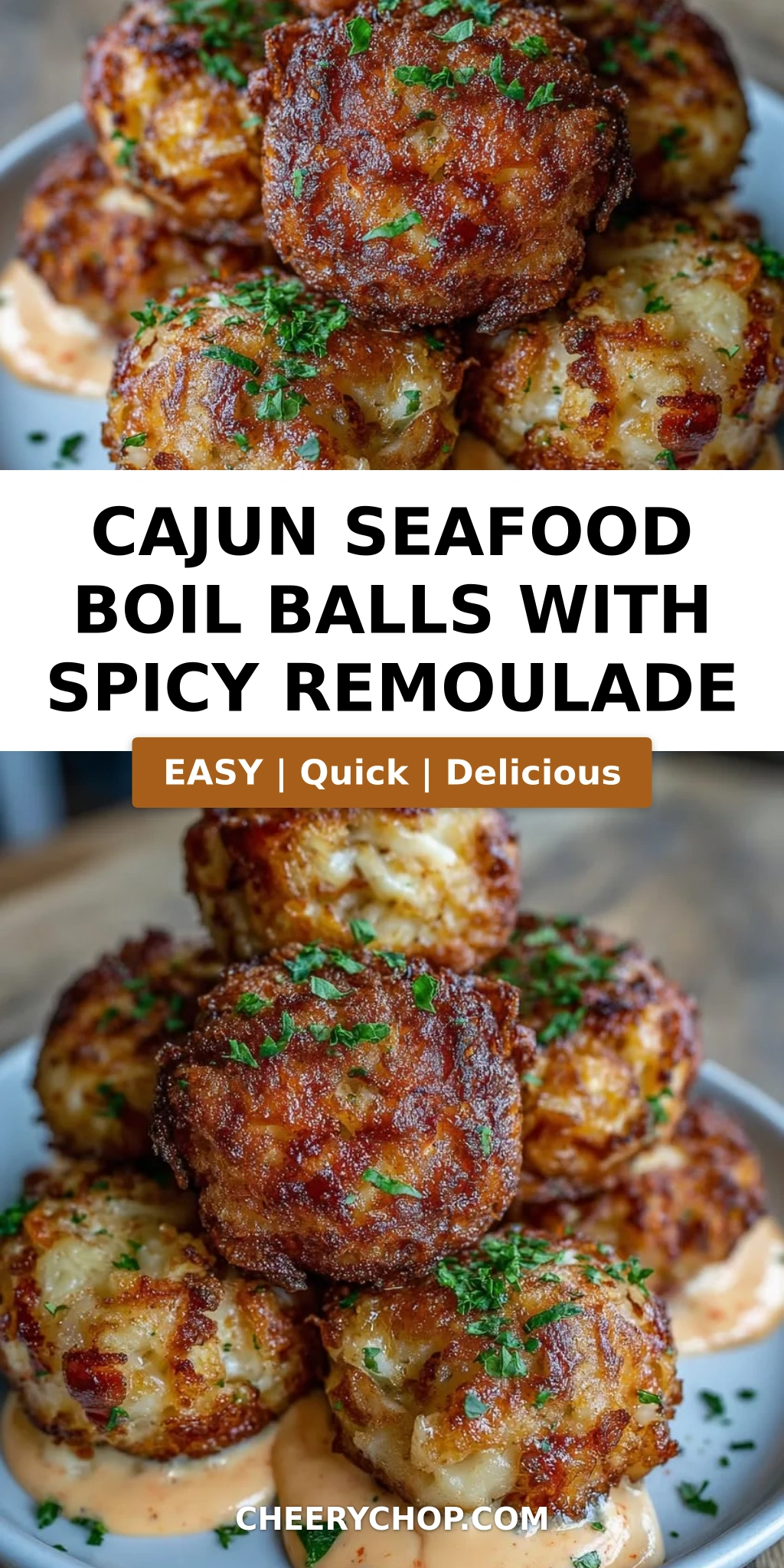Cajun Seafood Boil Balls with Spicy Remoulade