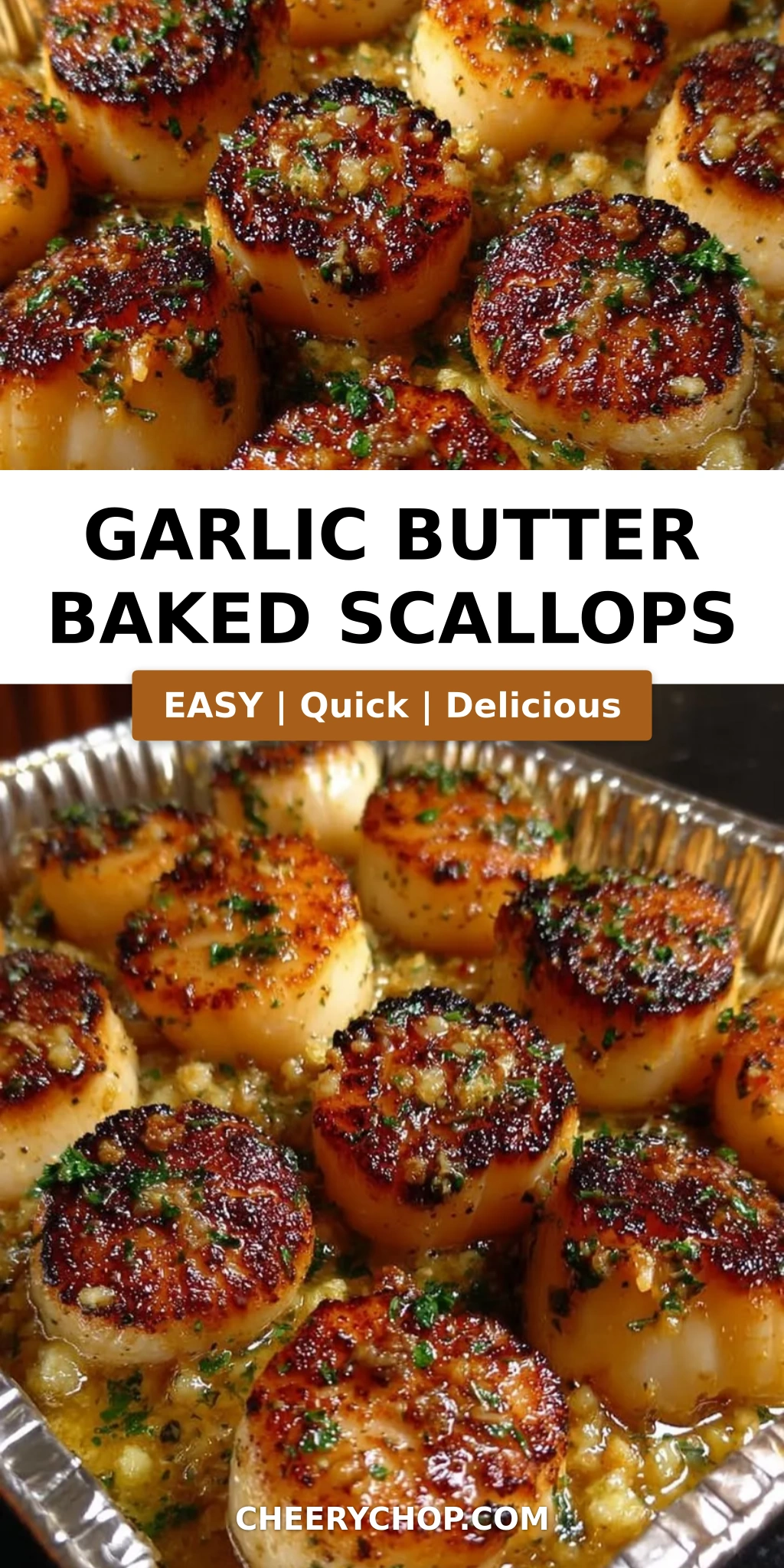 Garlic Butter Baked Scallops