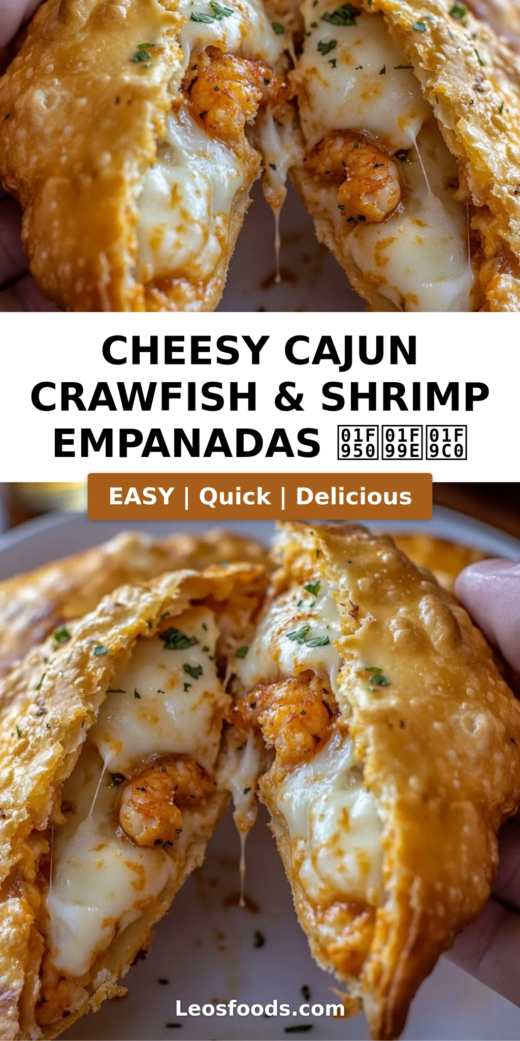 Cheesy Cajun Crawfish & Shrimp Empanadas 🥐🦞🧀
