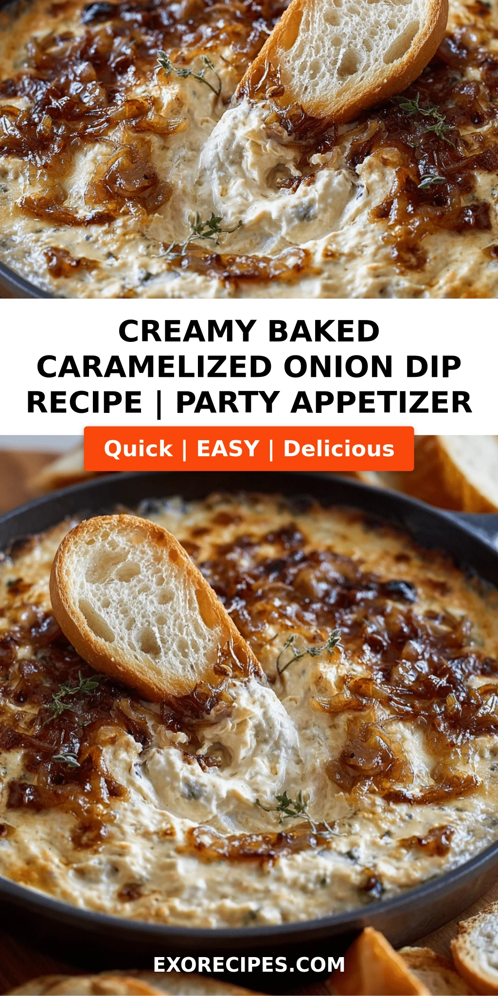 Creamy Baked Caramelized Onion Dip for the Ultimate Party Spread