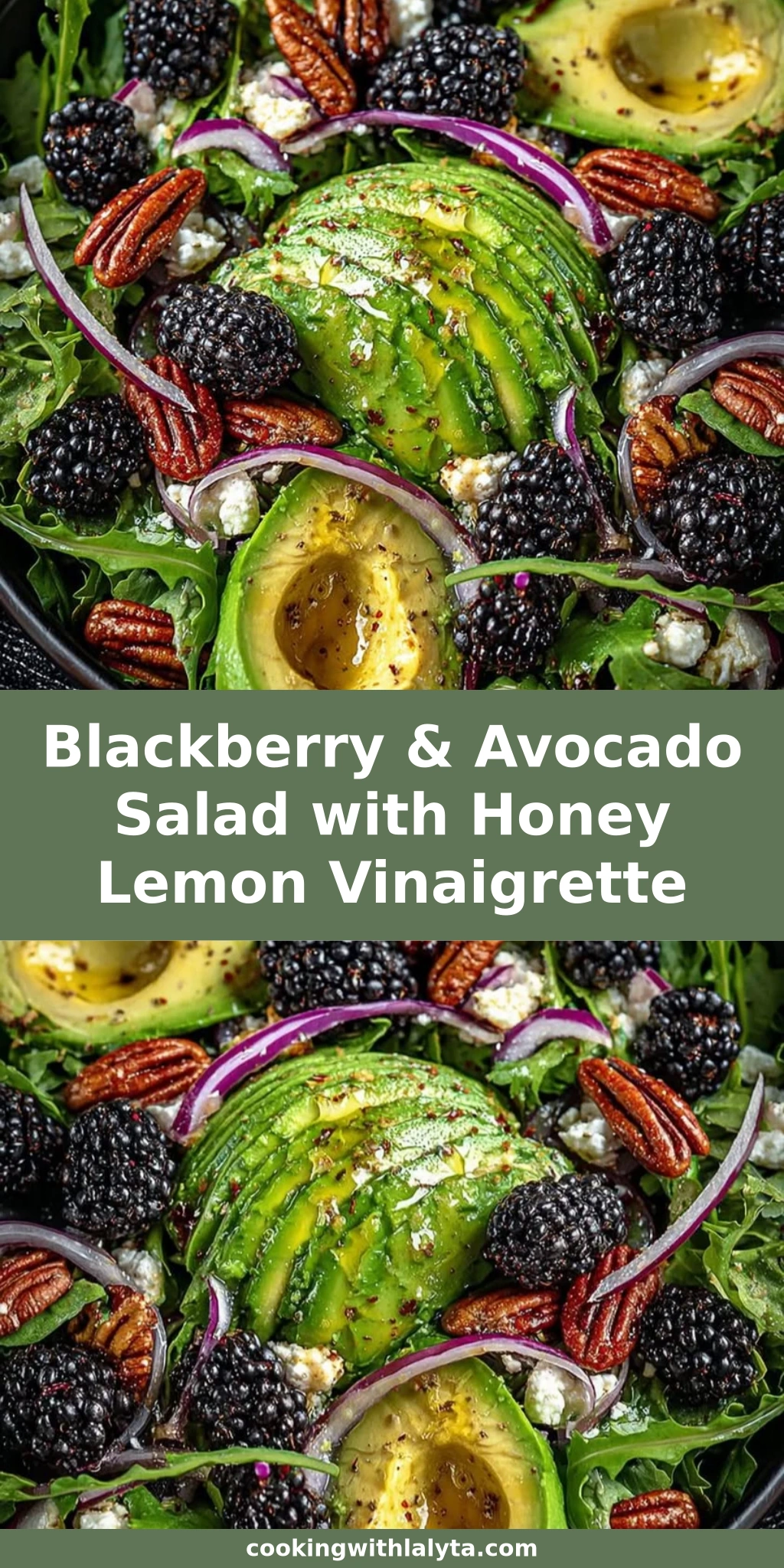 Blackberry & Avocado Salad with Honey Lemon Vinaigrette