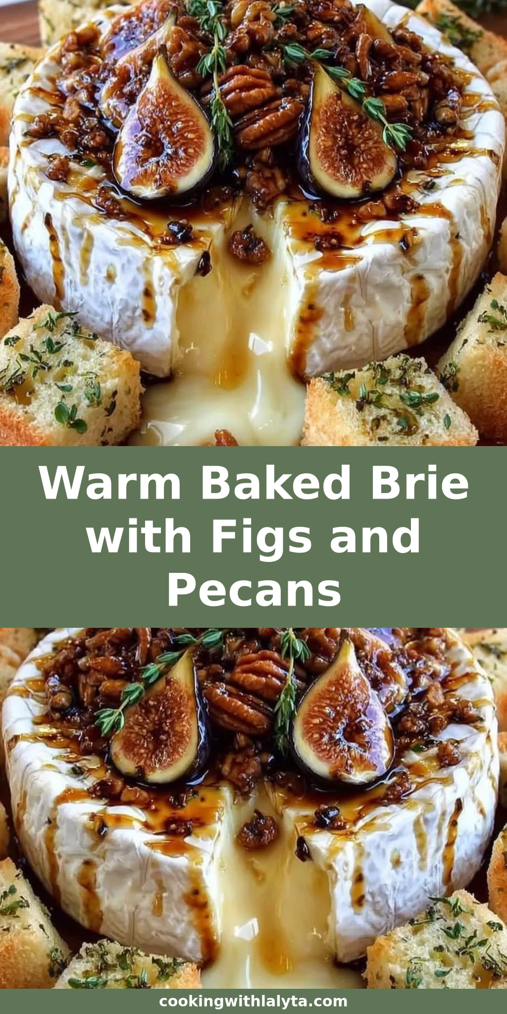 Warm Baked Brie with Figs and Pecans